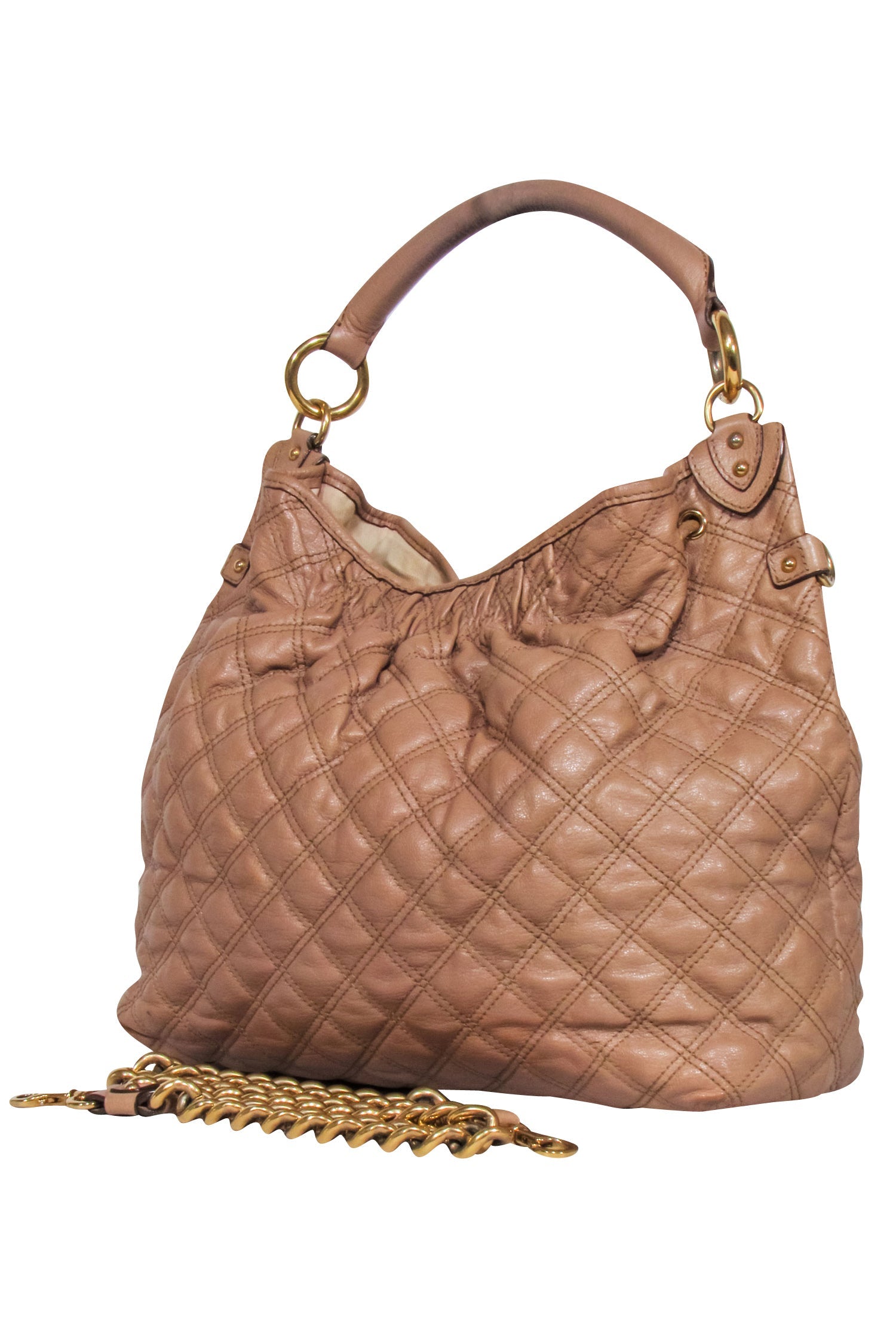 Marc Jacobs Beige Quilted Leather Stam - The Ultimate Fashion Upgrade