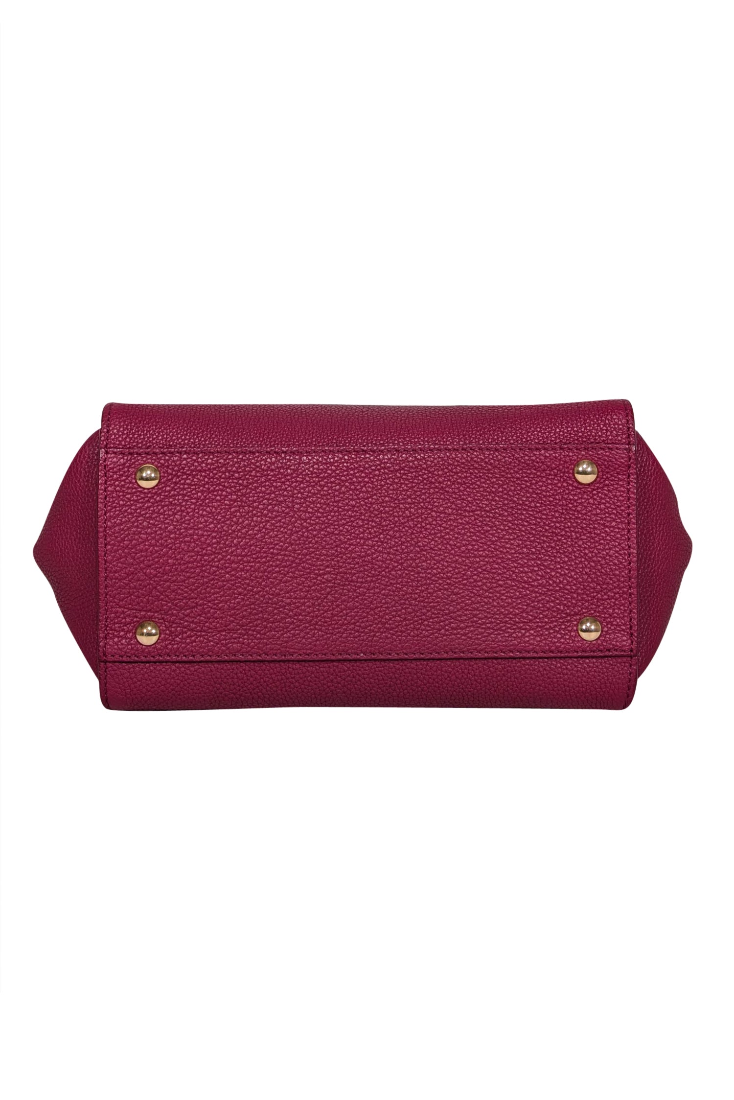 Ferragamo - Stunning Dark Pink Pebbled Leather Satchel Bag