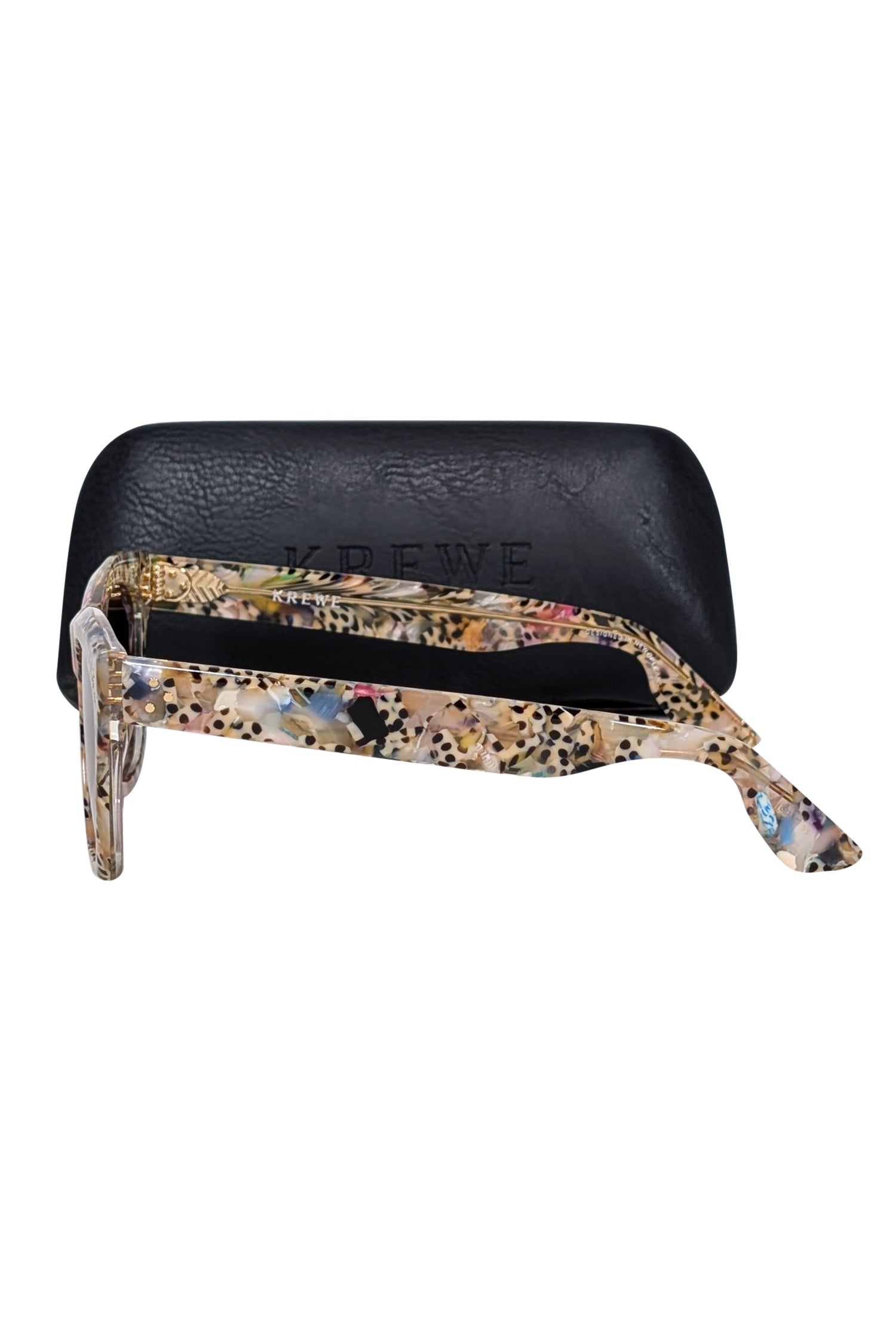 Krewe - Stunning White & Multi - Color Tortoise Sunglasses