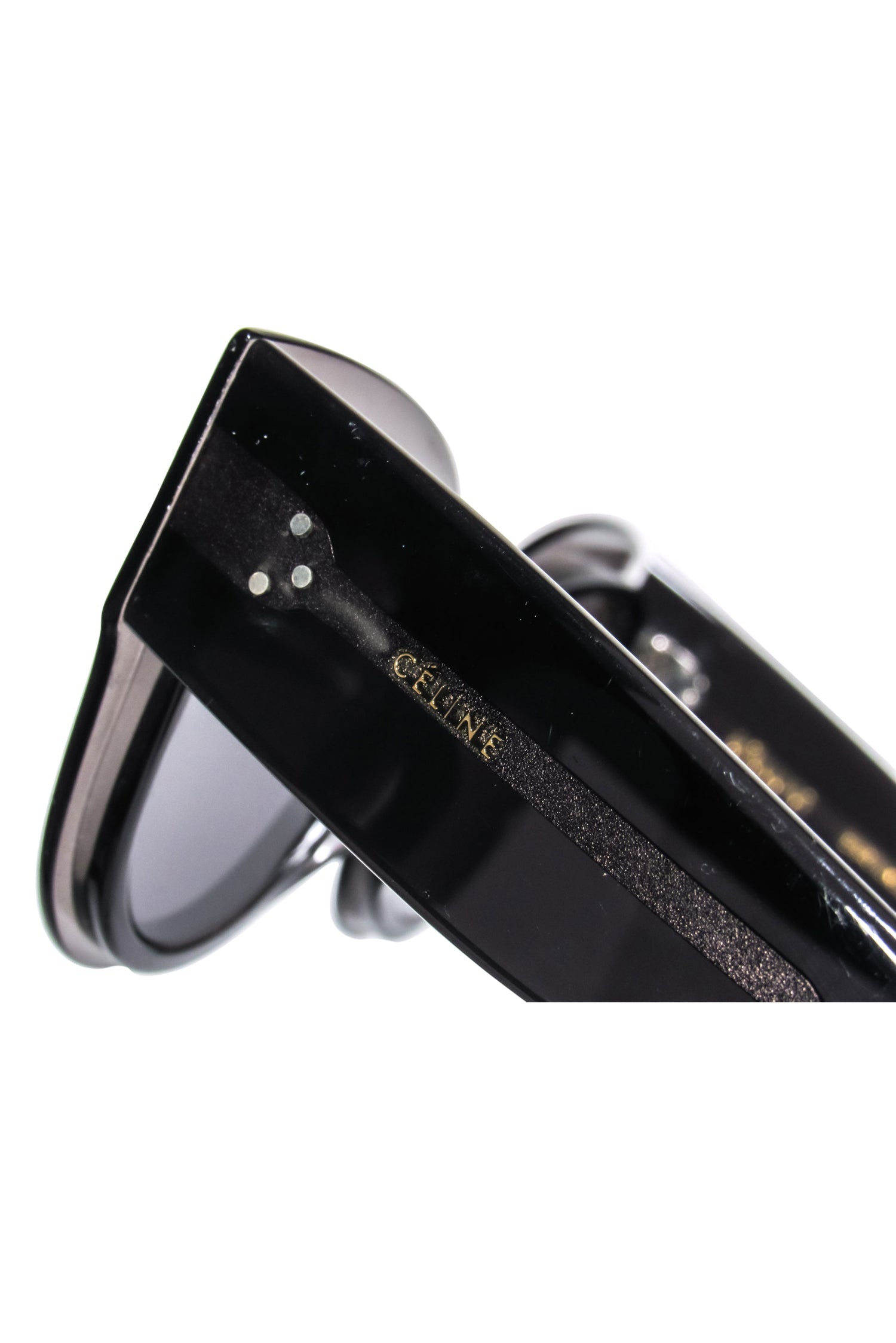 Celine Black Rounded Cat-Eye Fashion Sunglasses