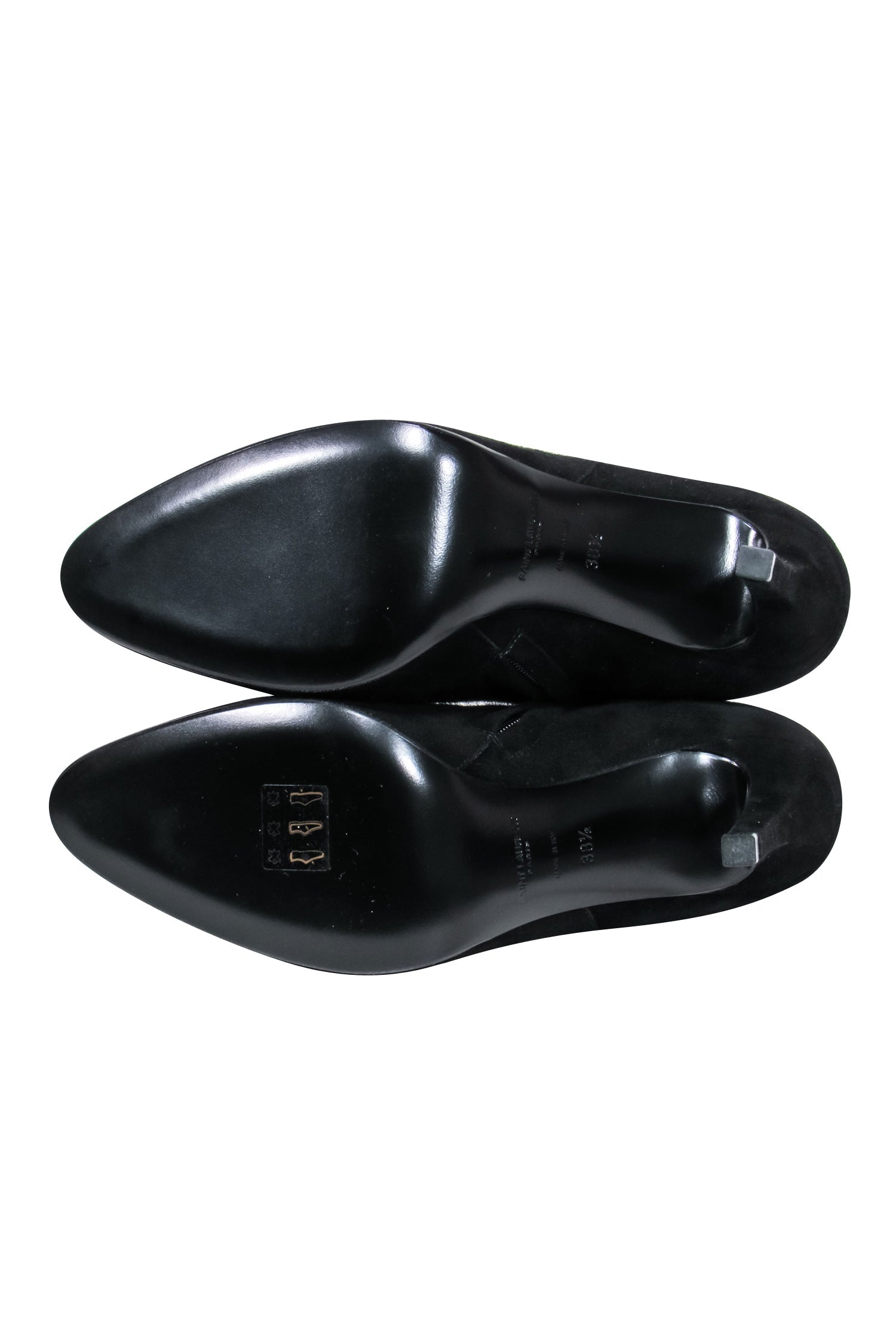 Saint Laurent Black Suede Booties - Size 8.5 - Elevate Your Fall/Winter Style!