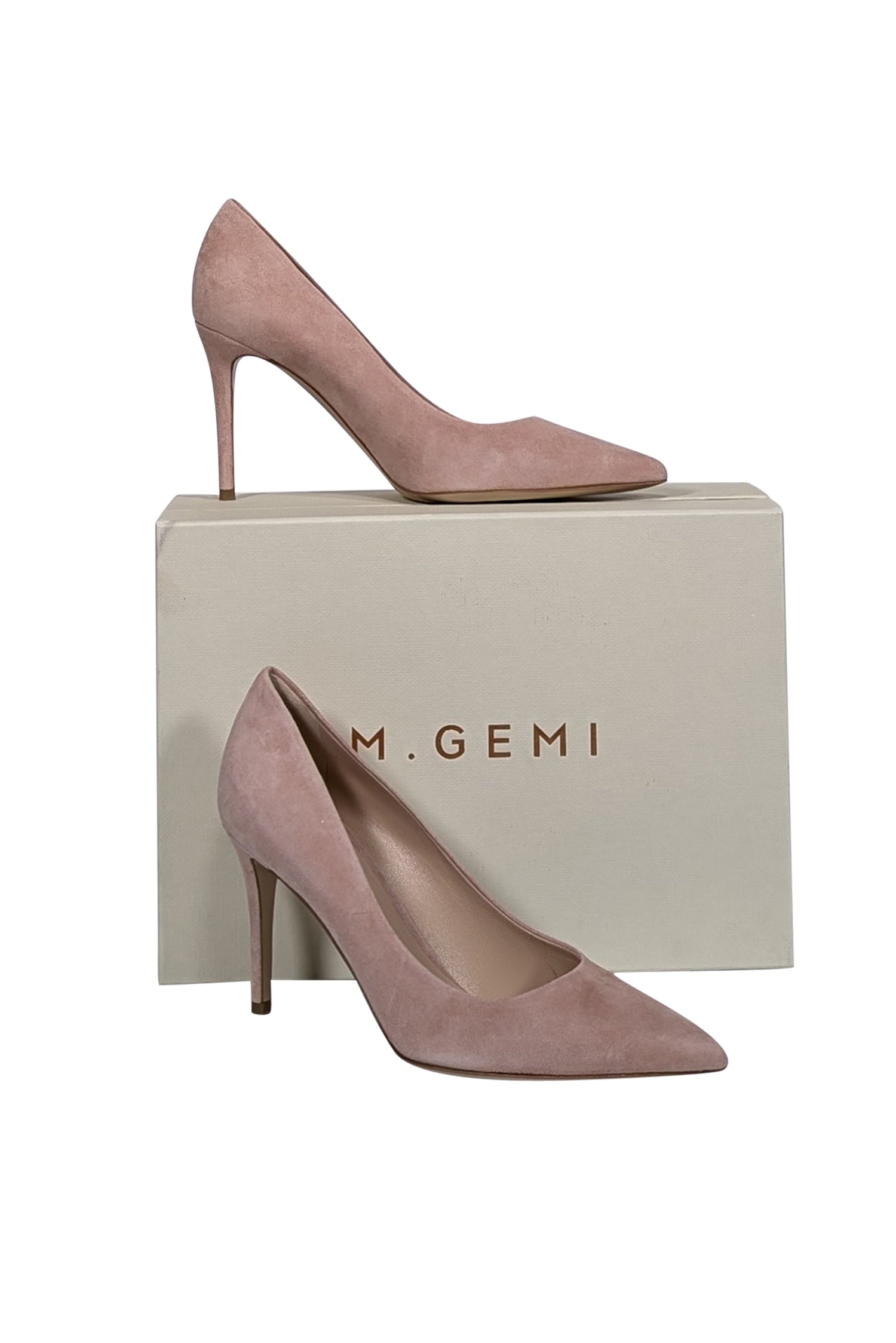M. Gemi Pink Suede Pointed Toe Pumps - Size 7.5: A Pop of Spring Elegance!