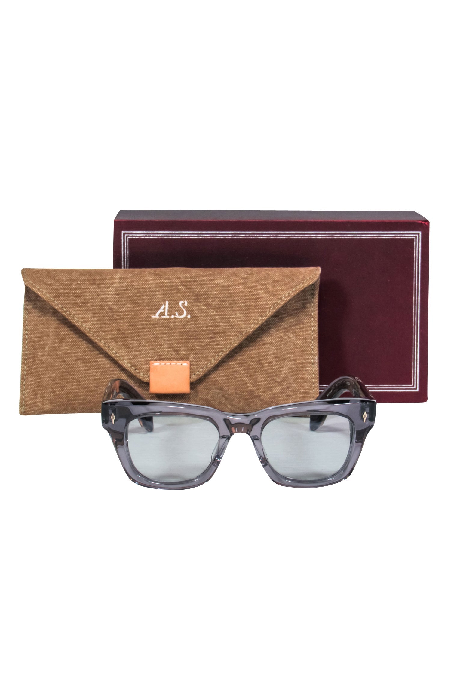 Jacques Marie Mage - Stunning Transparent Blue Square Sunglasses