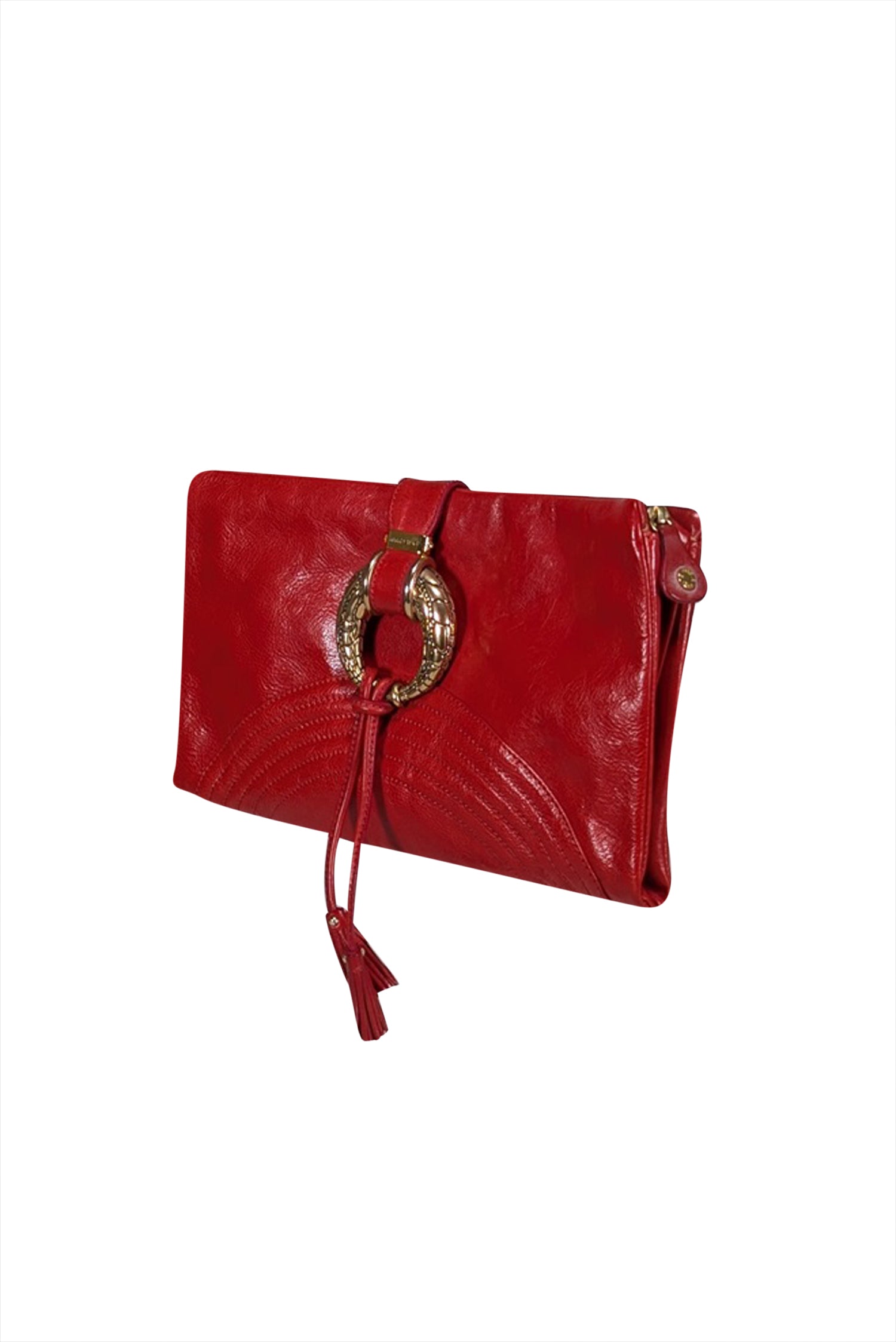 Jimmy Choo Red Leather O Ring Clutch: A Stunning Fashion Statement