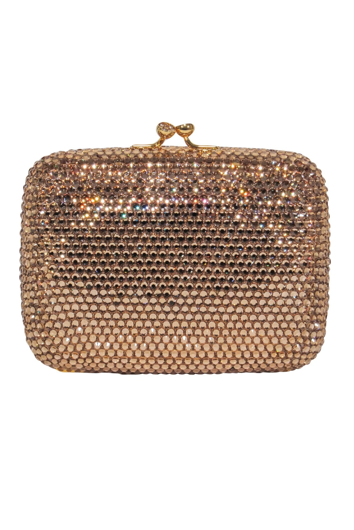 Judith Leiber Crystal Mini Clutch: A Glamorous Gold-Chain Accessory