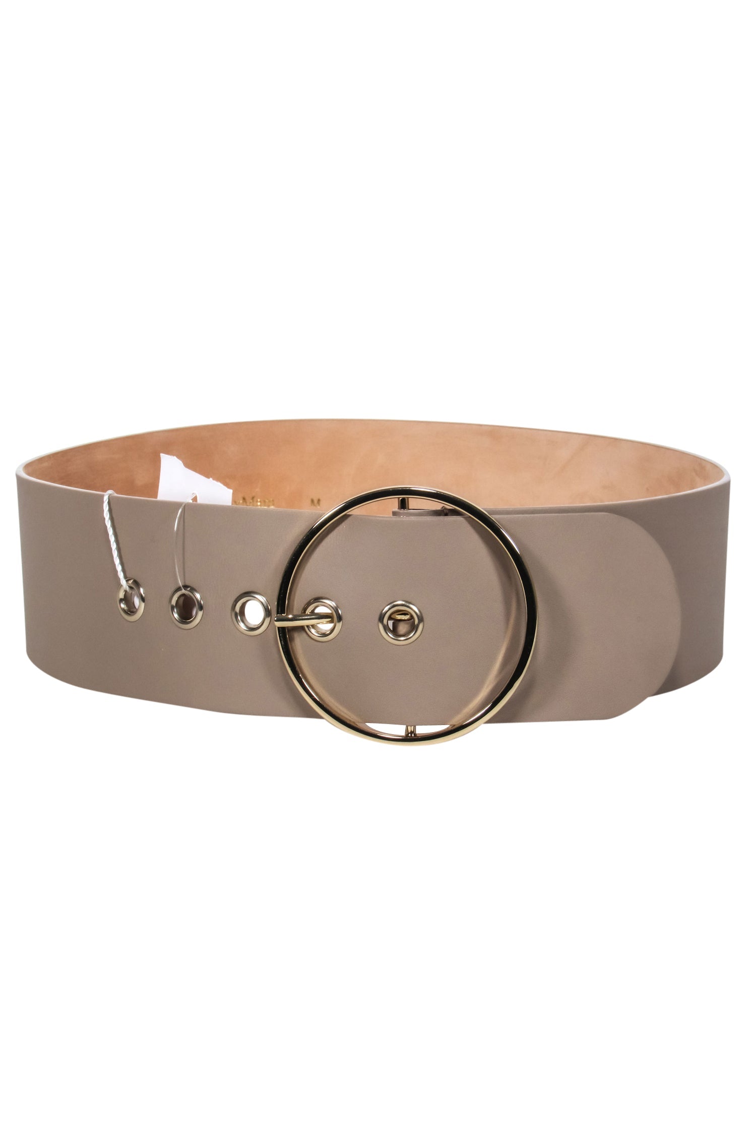 Max Mara Taupe Leather Wide Buckle: A Fashion Statement Belt
