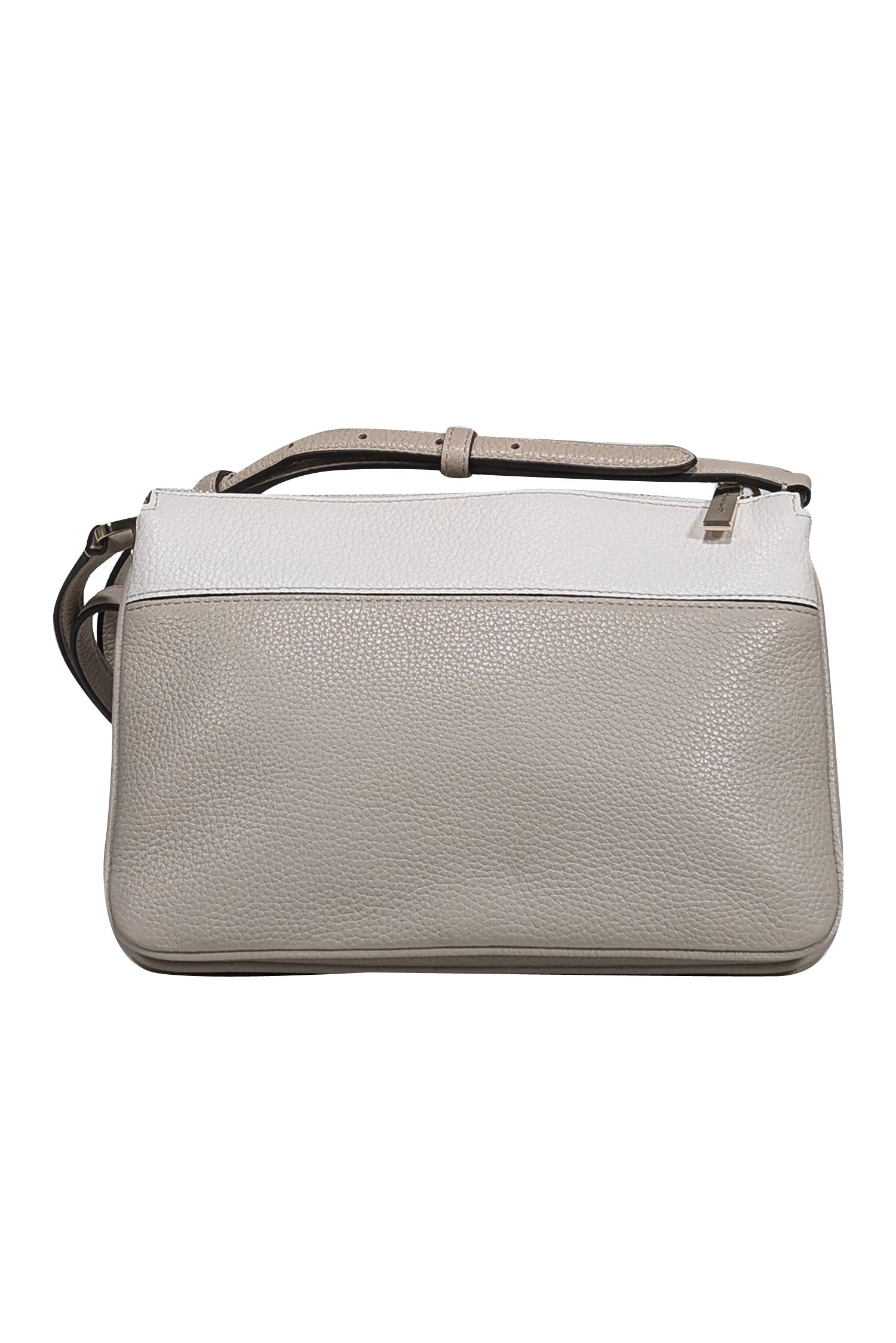 Kate Spade's Chic Beige & Cream Pebbled Leather Crossbody Bag