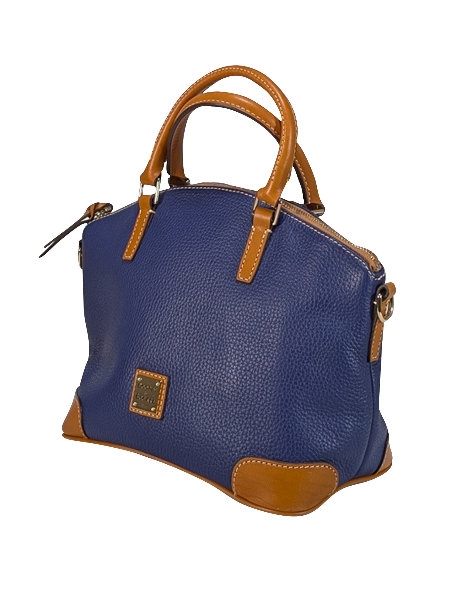 Dooney & Bourke - Stunning Navy Blue Pebbled Leather Charli Satchel