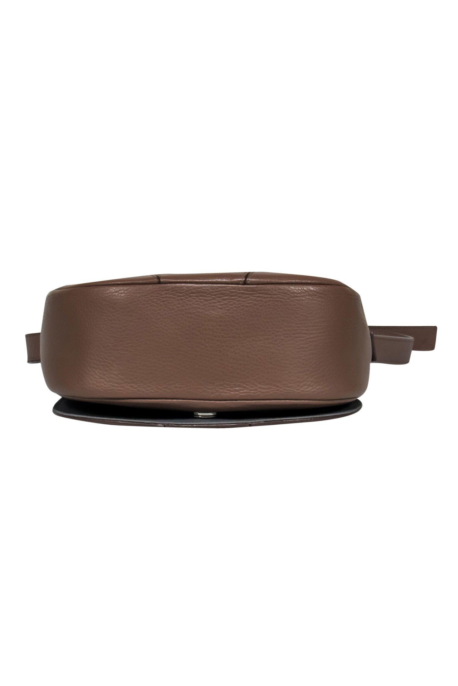 Vince - Elegant Light Taupe Saddle-Style Crossbody Bag