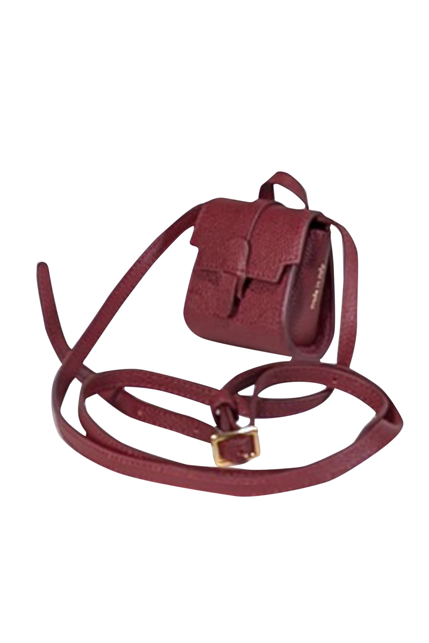 Senreve - Gorgeous Wine Red Italian Pebbled Leather Milli Maestra Mini Crossbody Bag