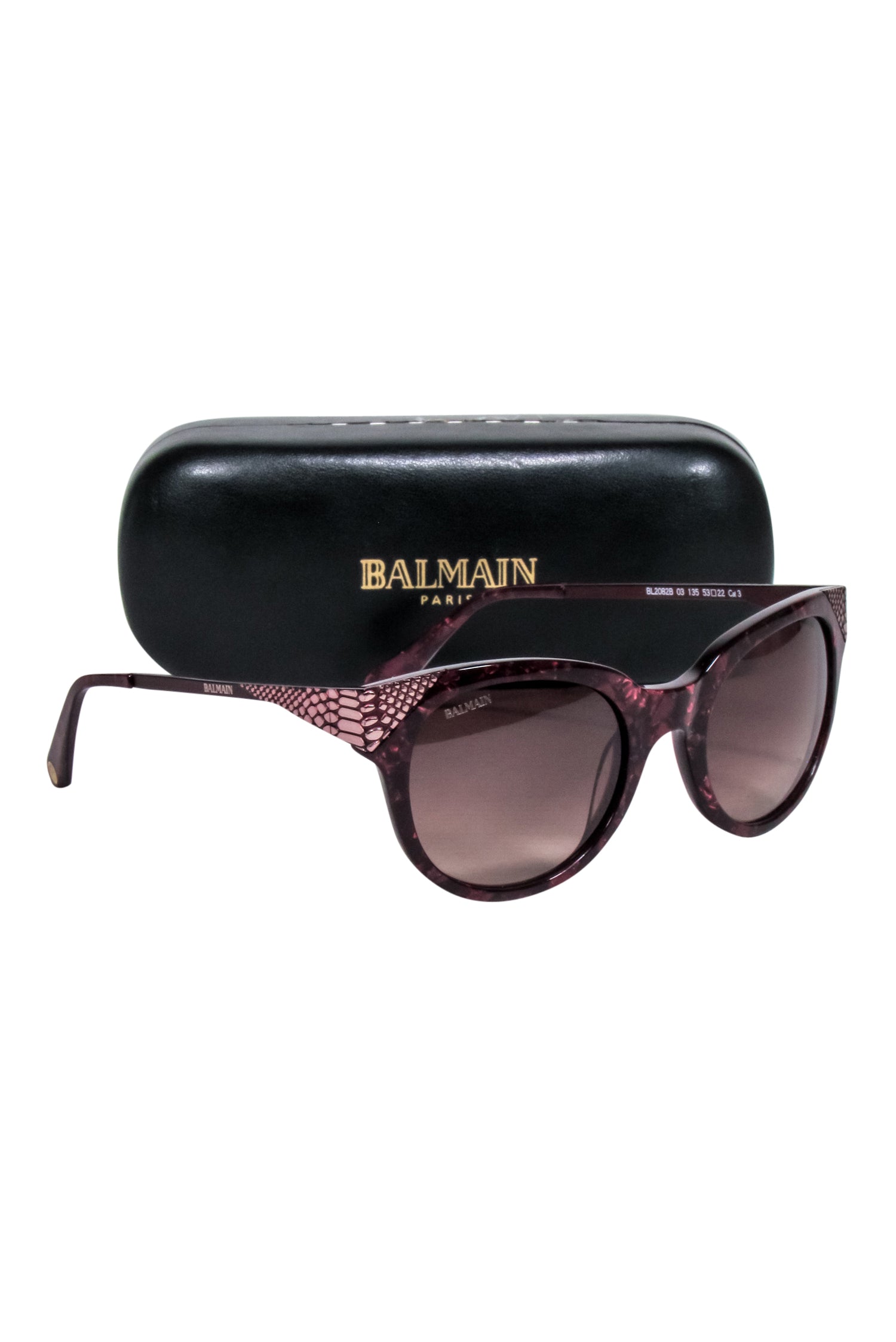 Balmain Dark Magenta Tortoise Rounded Sunglasses: A Stylish Statement