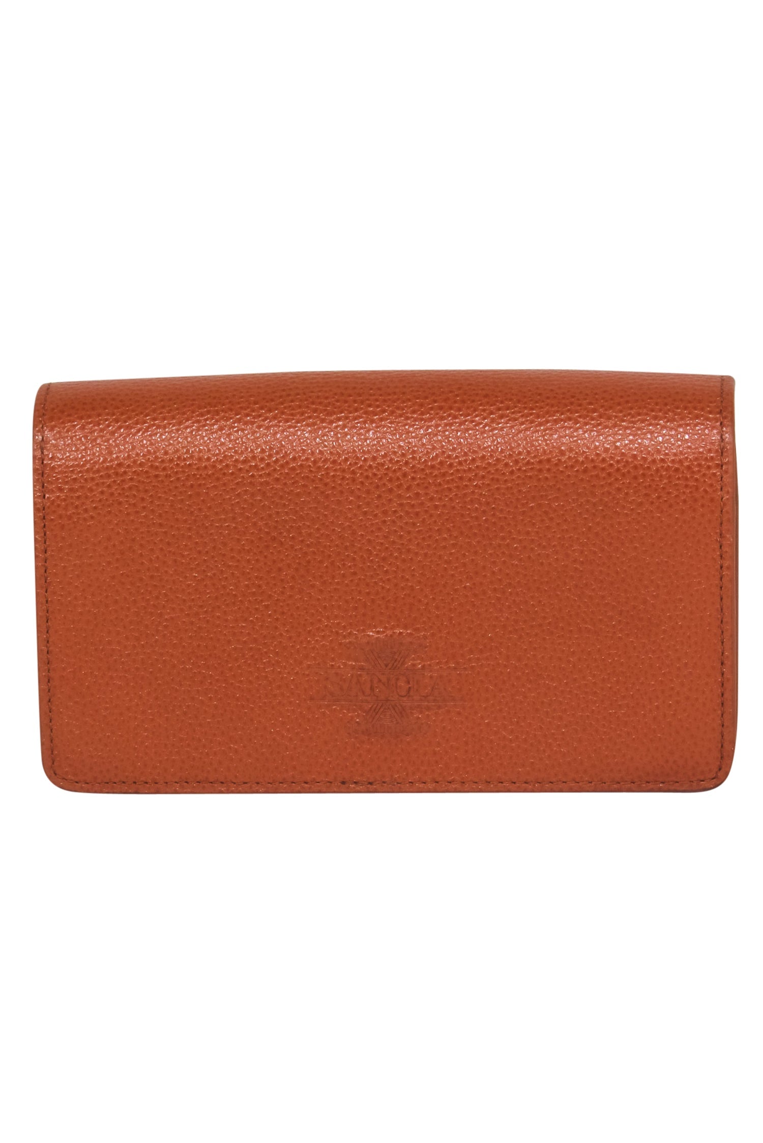 Sancia - Stunning Brown Pebbled Leather Mini Crossbody with a Glamorous Gold Ring