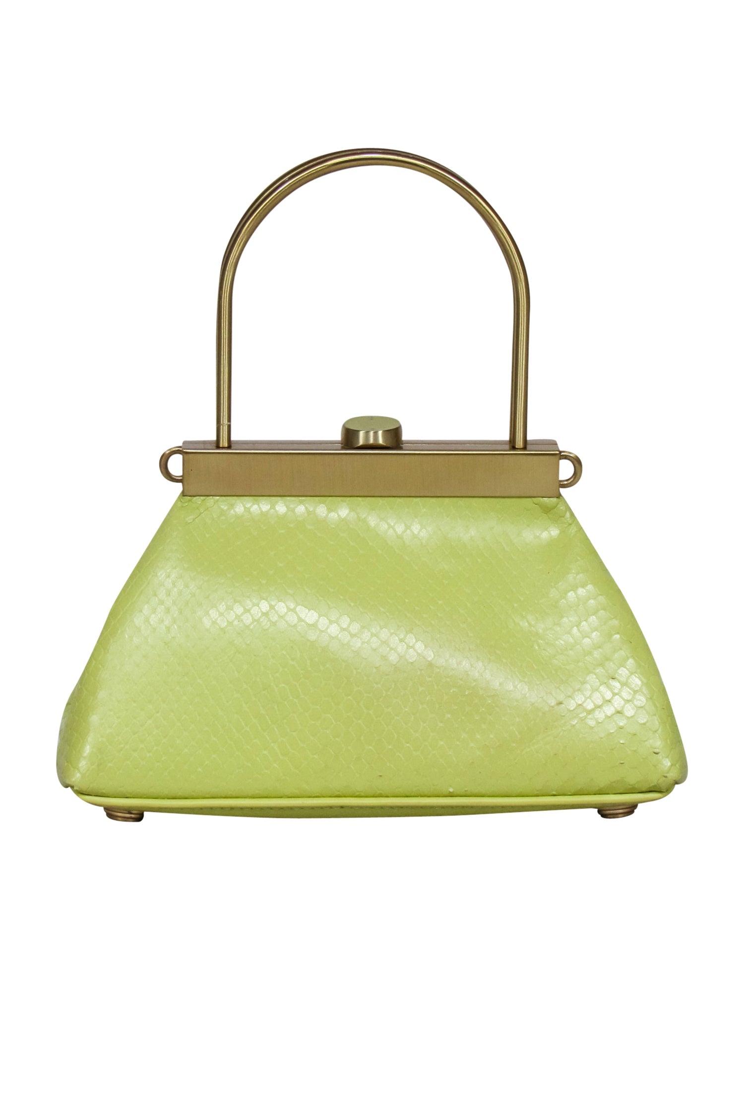 Cult Gaia Estelle Mini Green Snake - Skin Textured Crossbody Bag