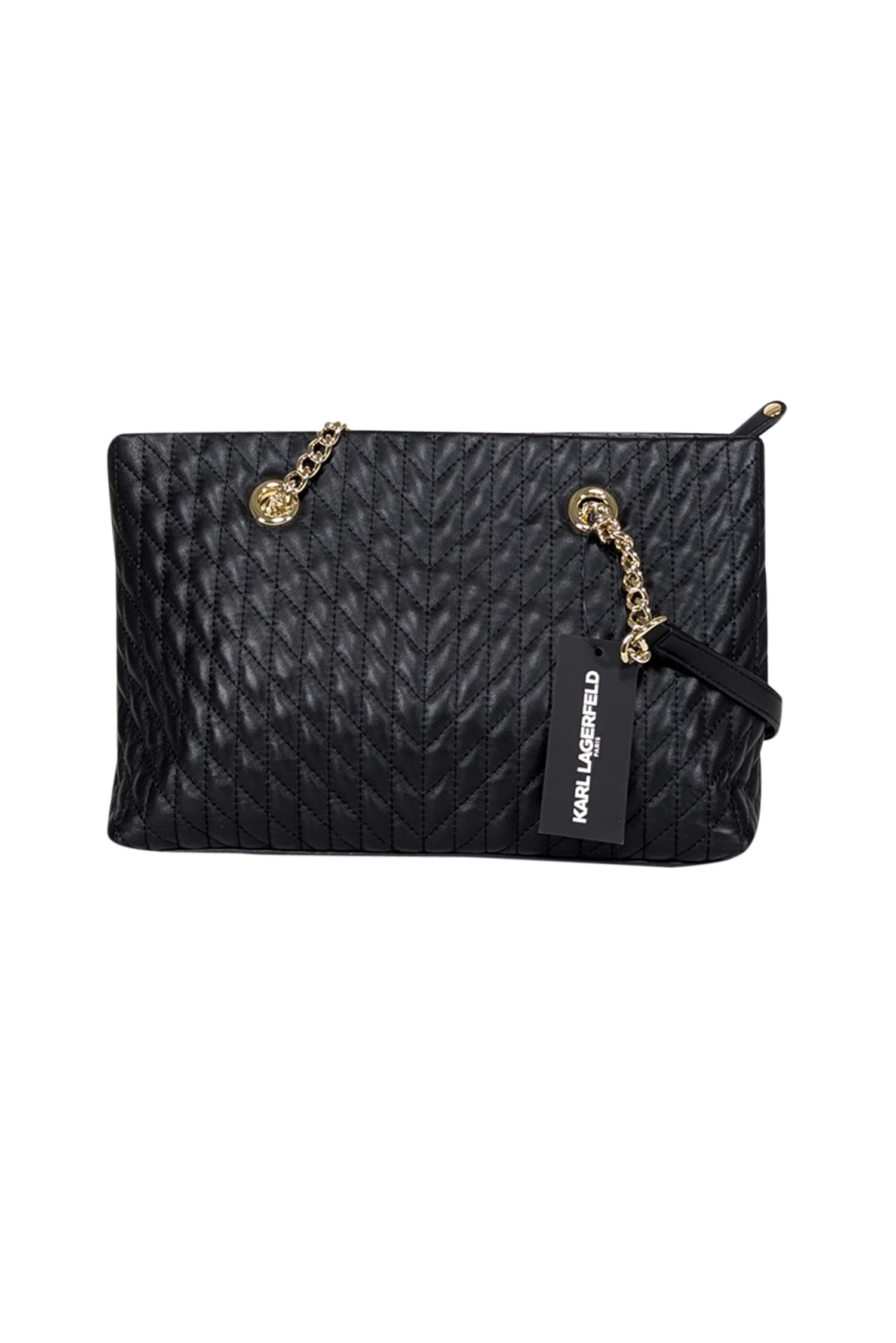 Karl Lagerfeld Black Quilted Leather Shoulder Bag - A Luxury Must-Have