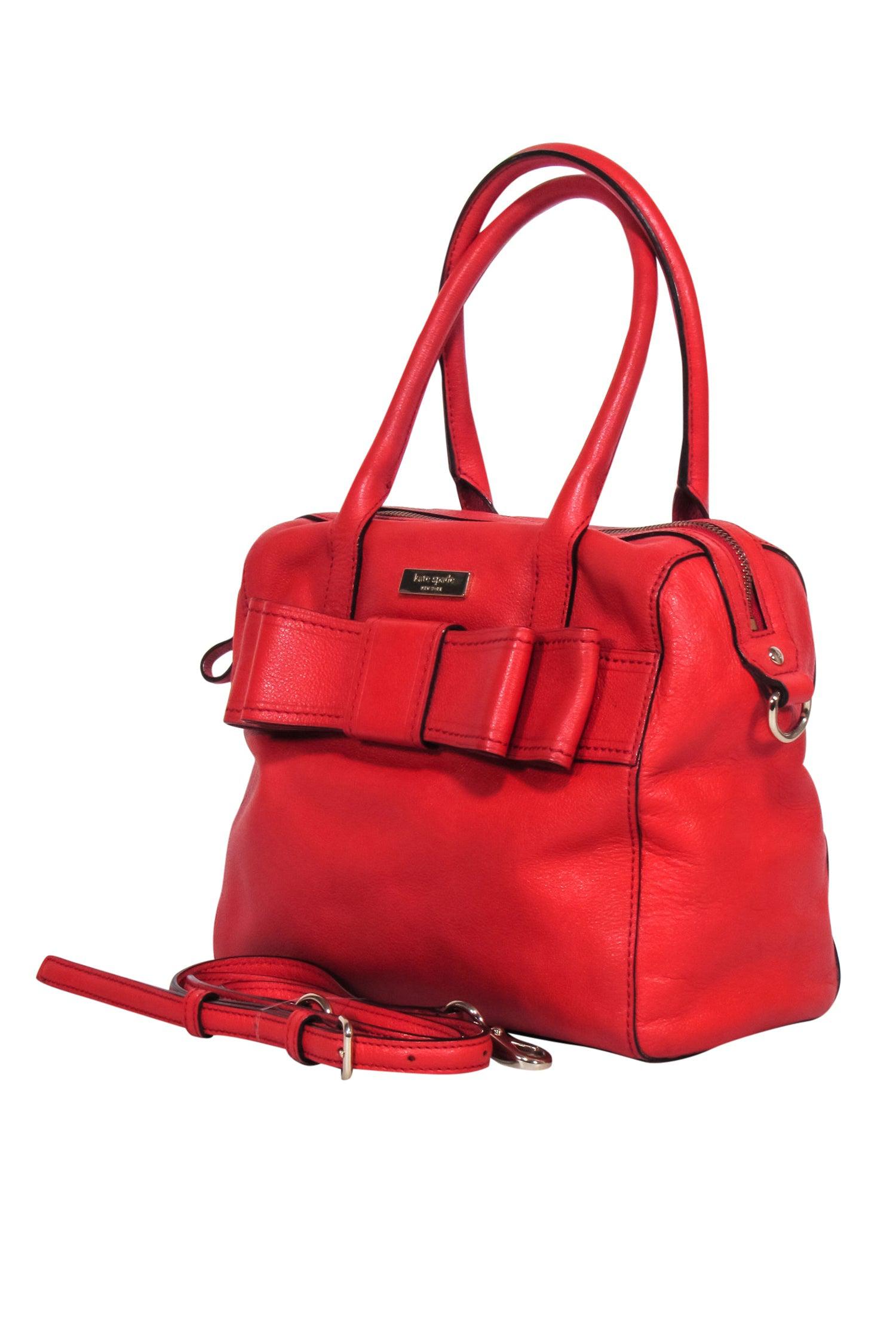 Kate Spade Red Leather Bow Front Crossbody Bag: A Fashion Must-Have!