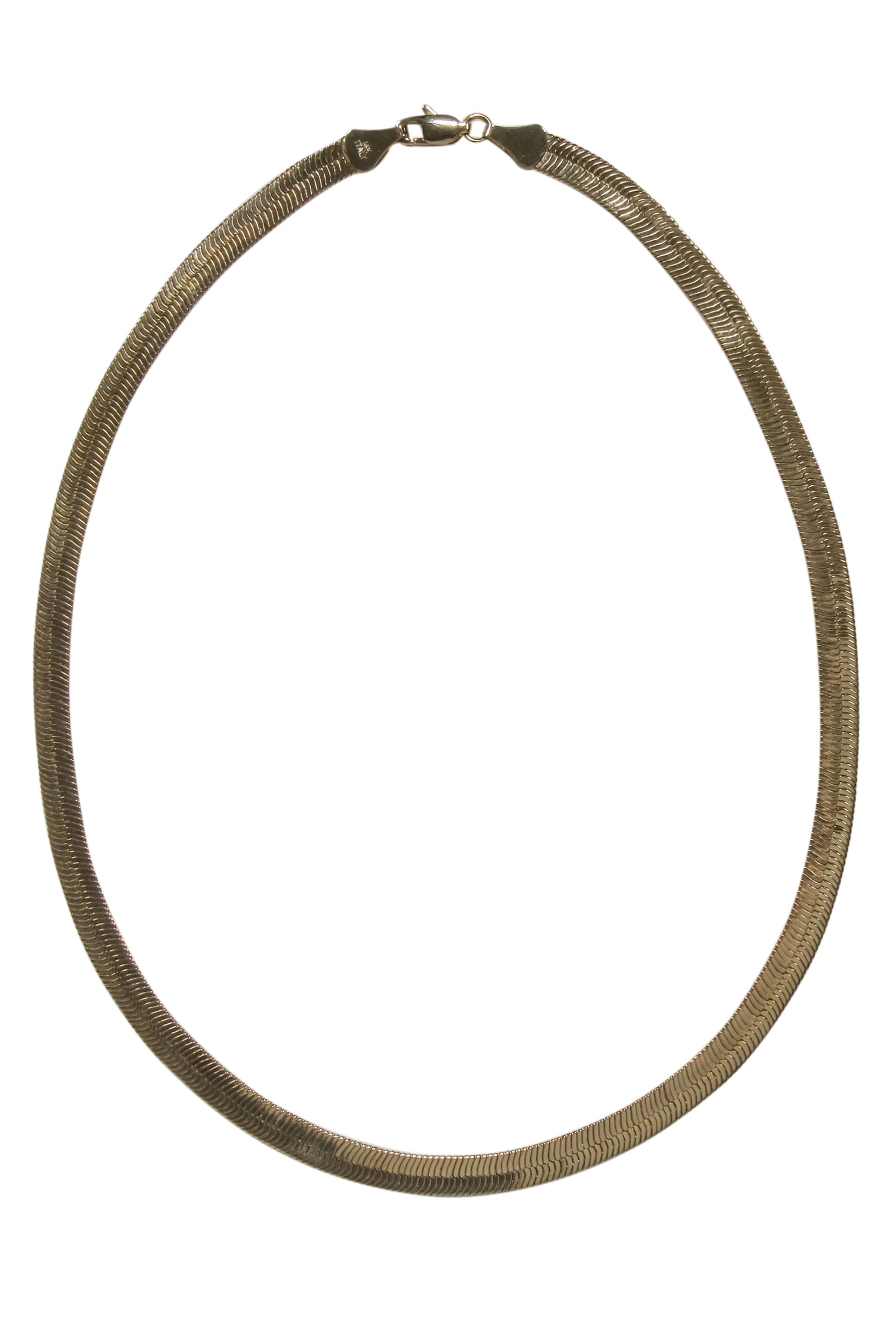 Stunning 14k Gold Herringbone Necklace - Make a Statement!
