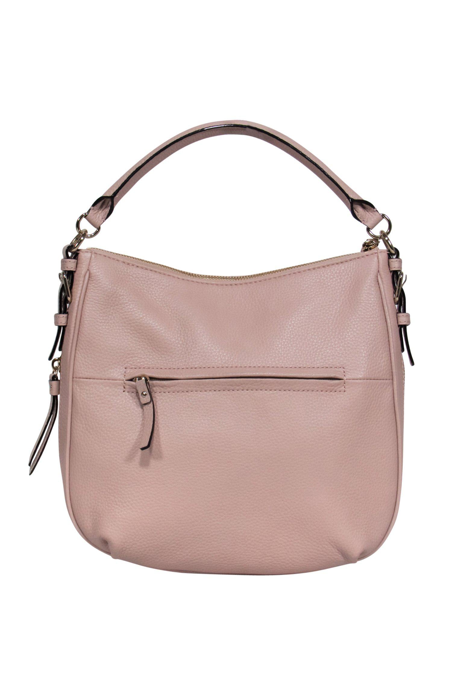 Kate Spade - Charming Light Pink Pebbled Leather Expandable Shoulder Bag