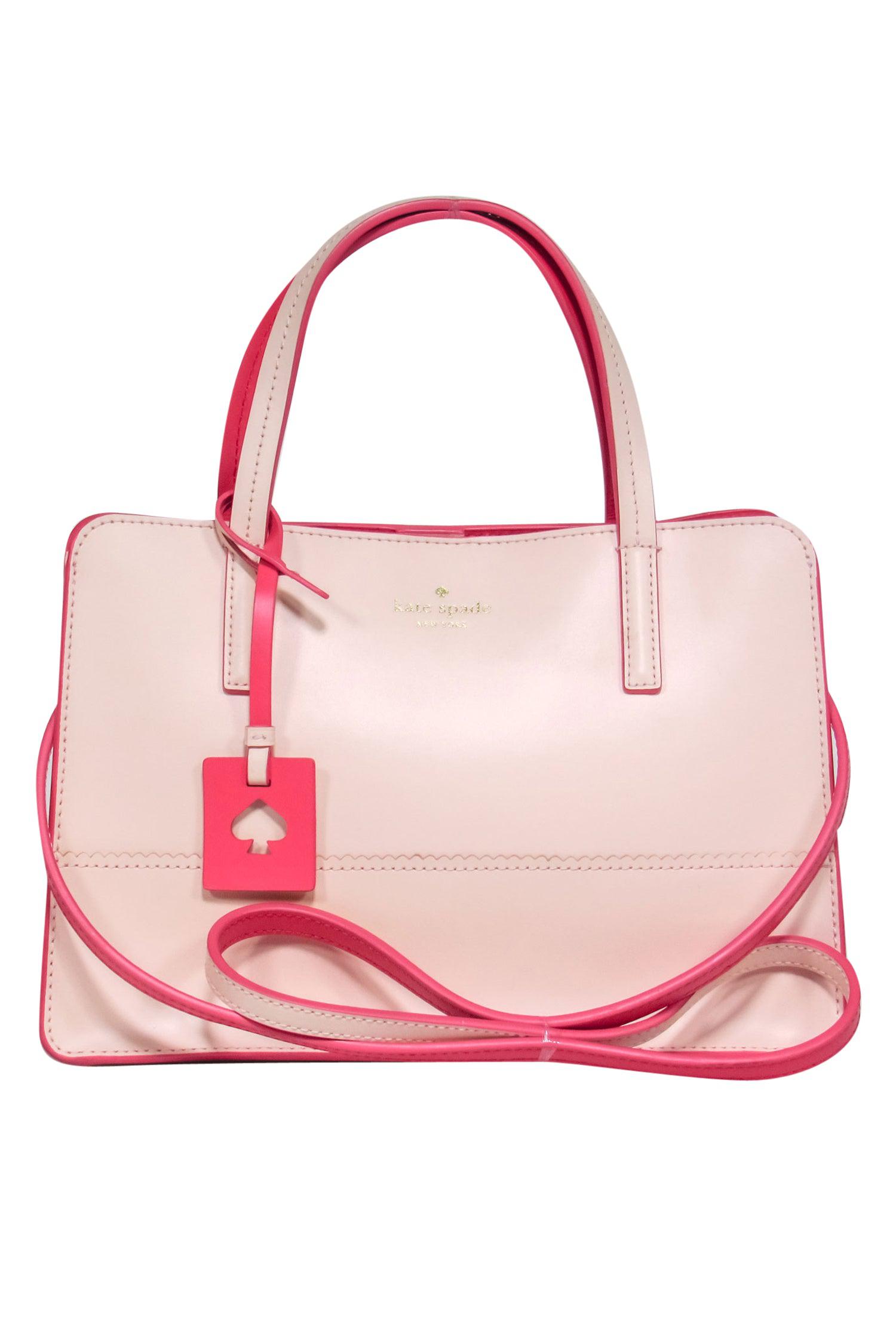 Kate Spade - Irresistible Light Pink Leather Crossbody with Stunning Hot Pink Contrast