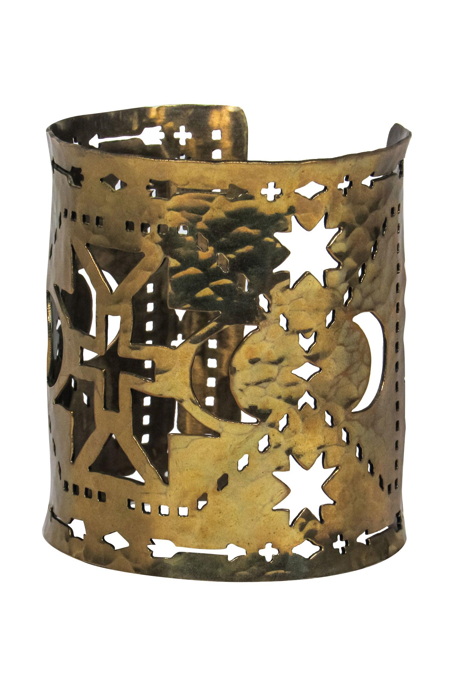 Pamela Love - Stunning Large Brass Laser Cut Print Cuff Bracelet