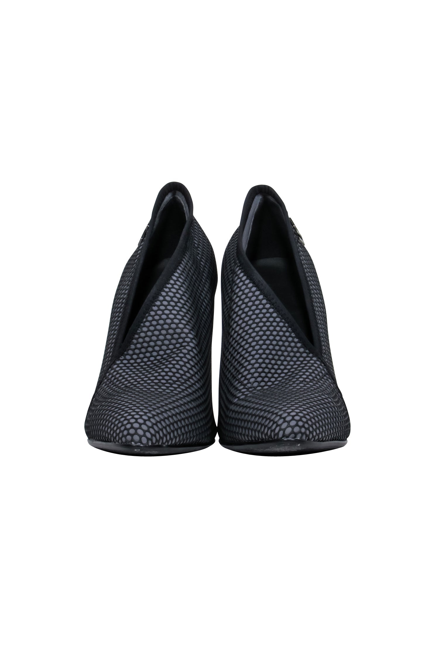 United Nude Grey & Black Mesh Pointed Toe Pumps - Size 9.5 - Make a Bold Statement!