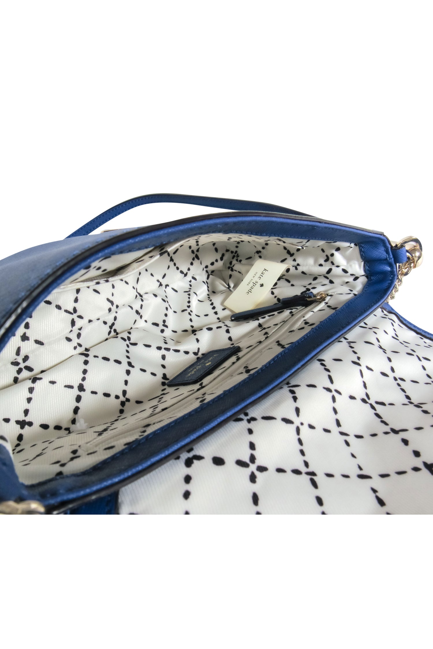 Kate Spade Blue Textured Leather Convertible Crossbody Bag - A Stylish Dual-Purpose Accessory