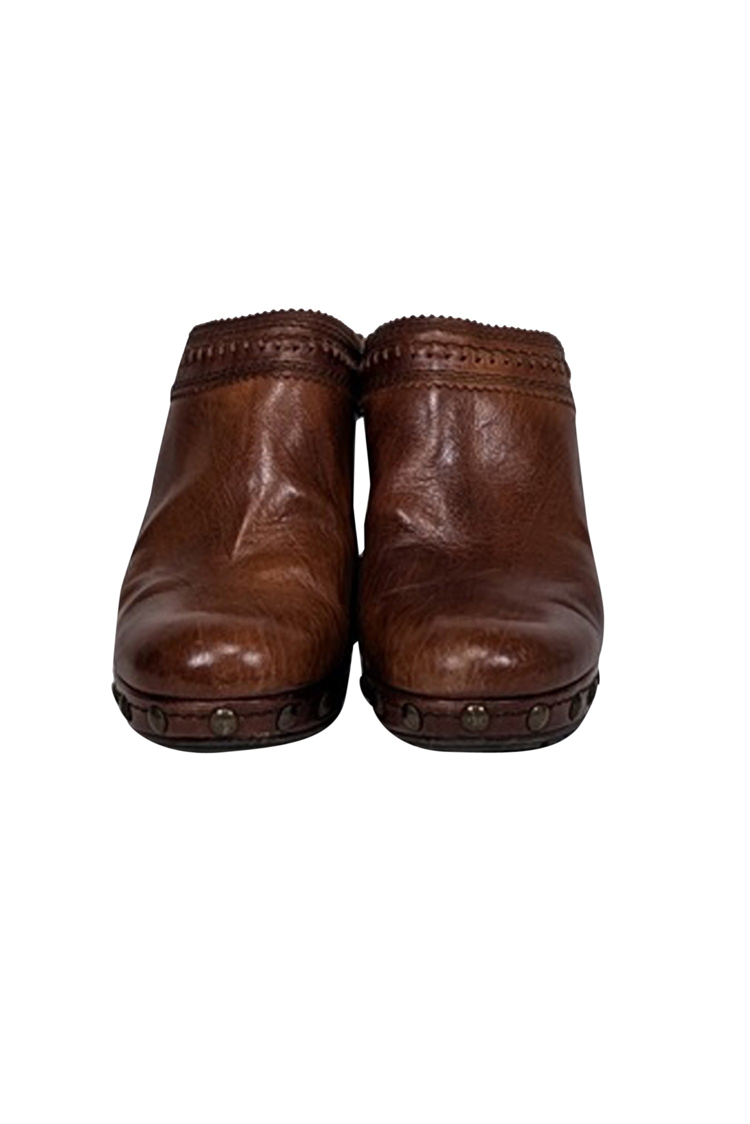 Stuart Weitzman Tan Leather Heeled Clogs - Size 8 - Elevate Your Fall Style!