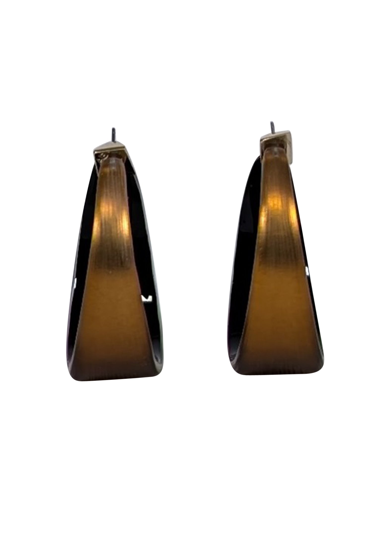 Alexis Bittar's Stunning Bronze Lucite Hoop Earrings