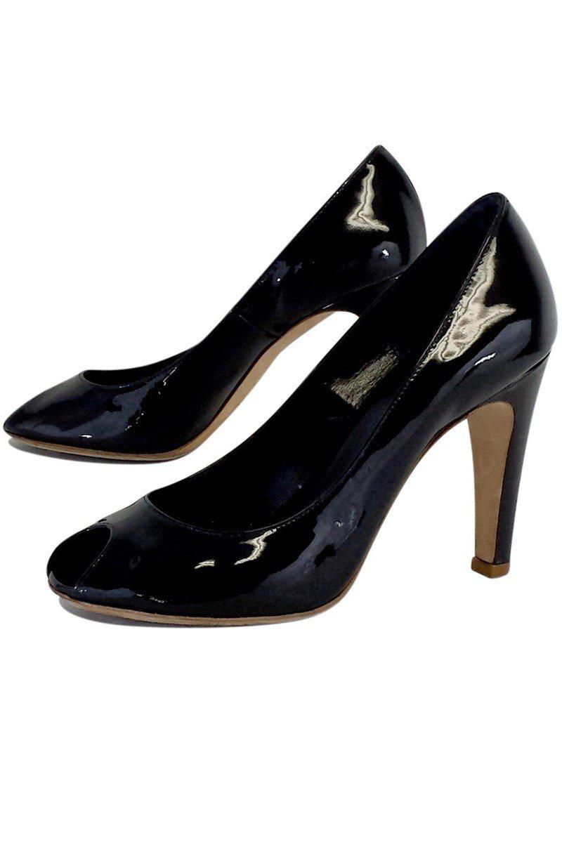Marc by Marc Jacobs - Stunning Black Patent Leather Peep Toe Pumps, Size 6!