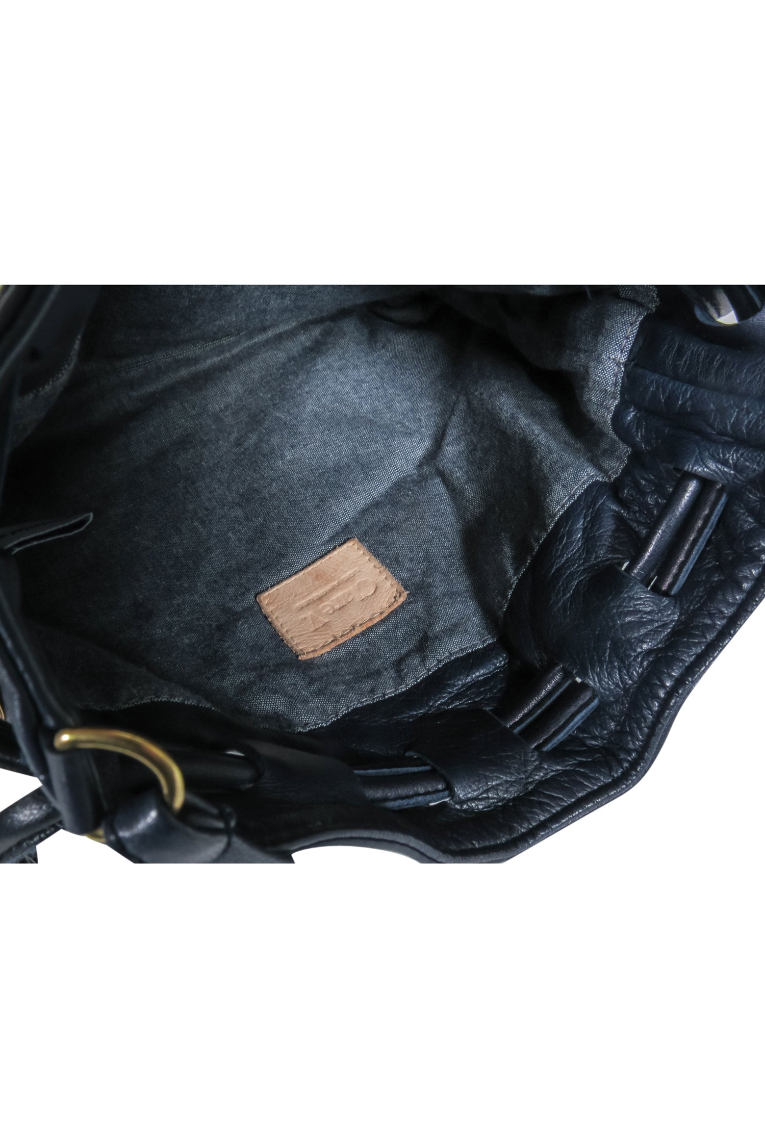 Clare V. Navy Leather Drawstring Bucket Crossbody - A Fashion Sensation