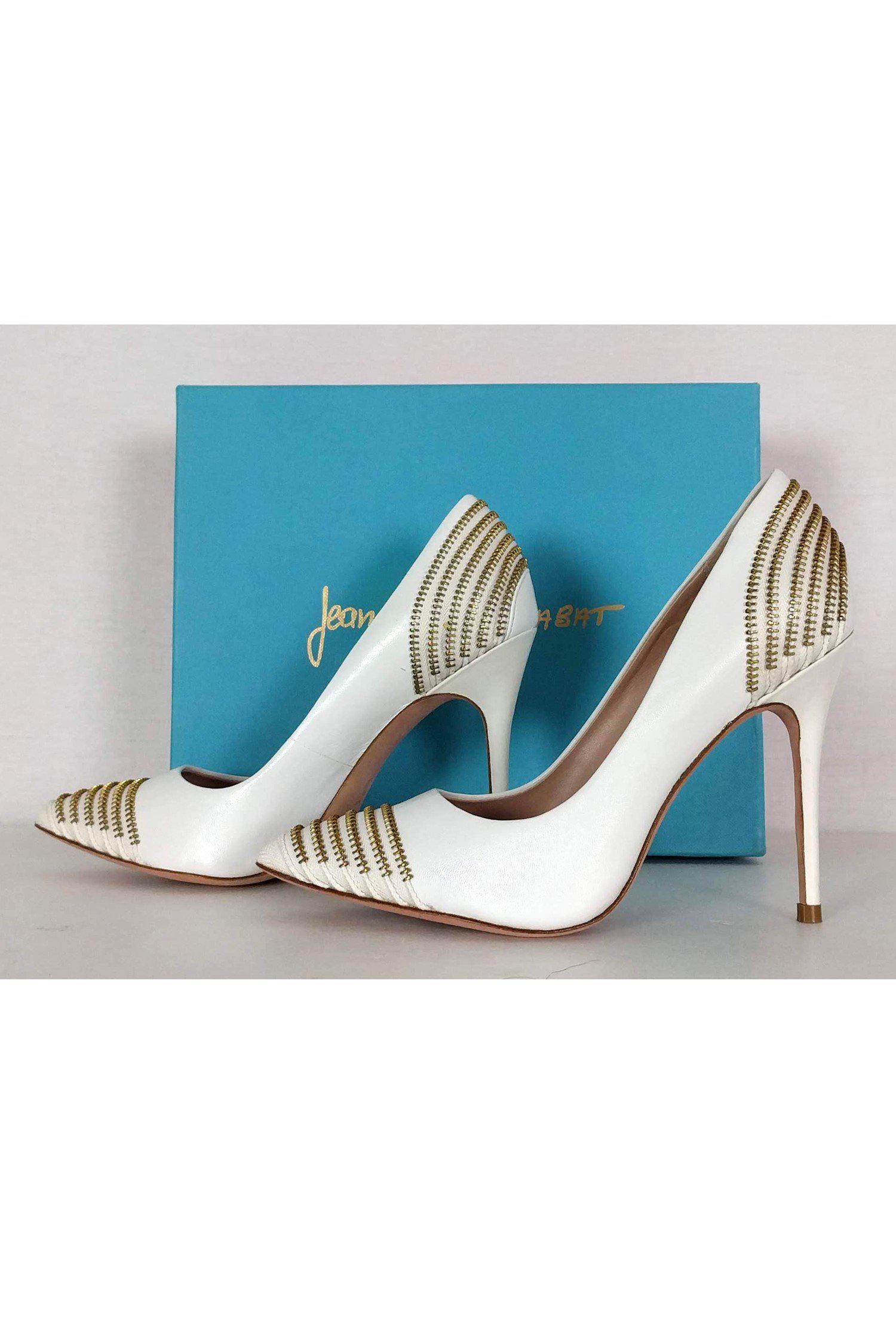 Jean-Michel Cazabat White Eternity Pumps - Size 6: Party-Ready Glam!