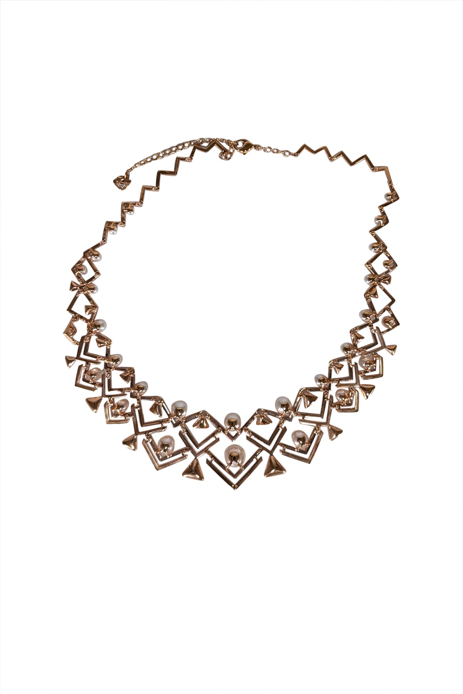 Swarovski Rose Gold, Crystal & Pearl Glam Necklace