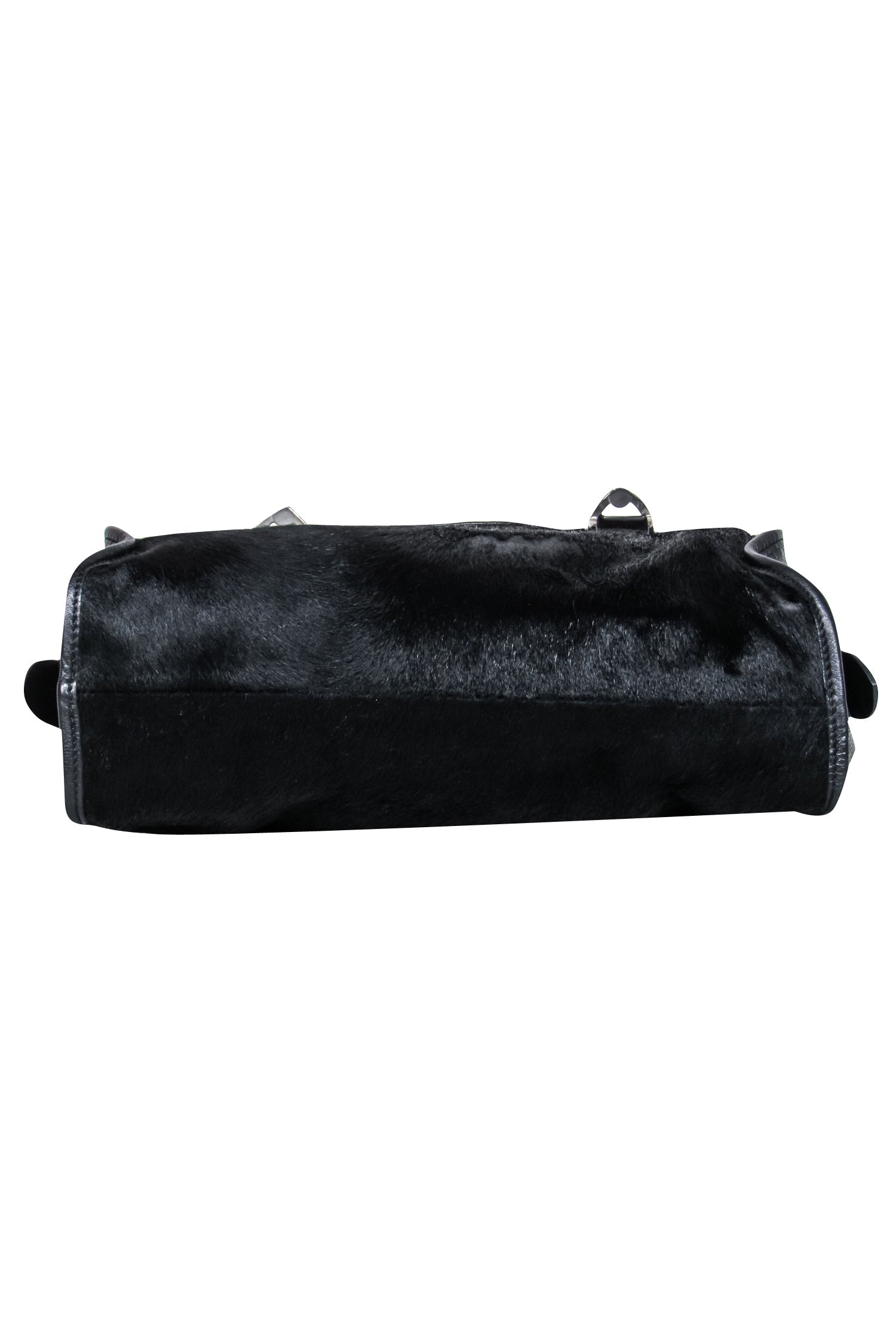 Dolce & Gabbana Black Calf Hair Textured Handbag - A Y2K Fashion Statement