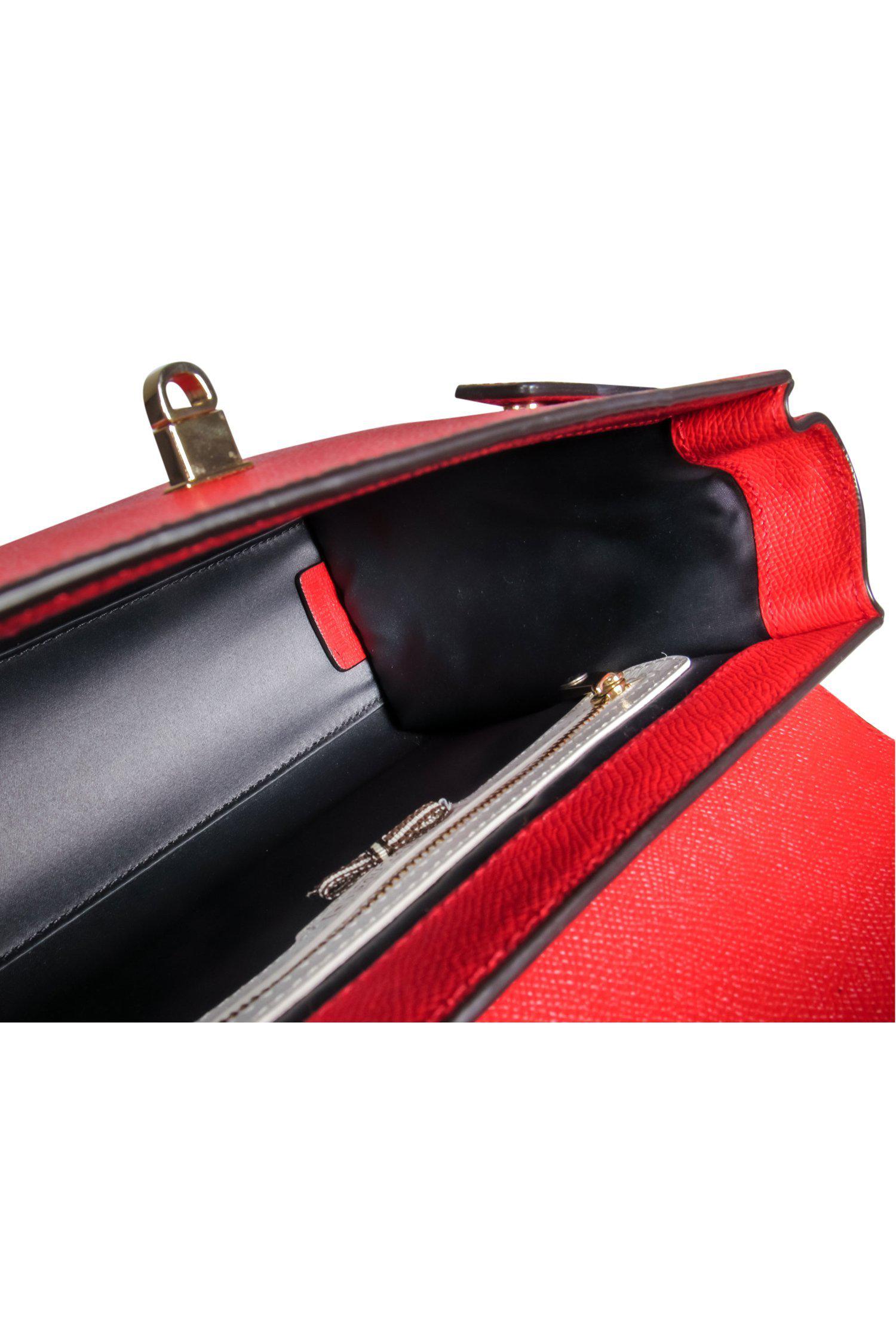 Henri Bendel's Stunning Red Textured Leather Mini Convertible Satchel
