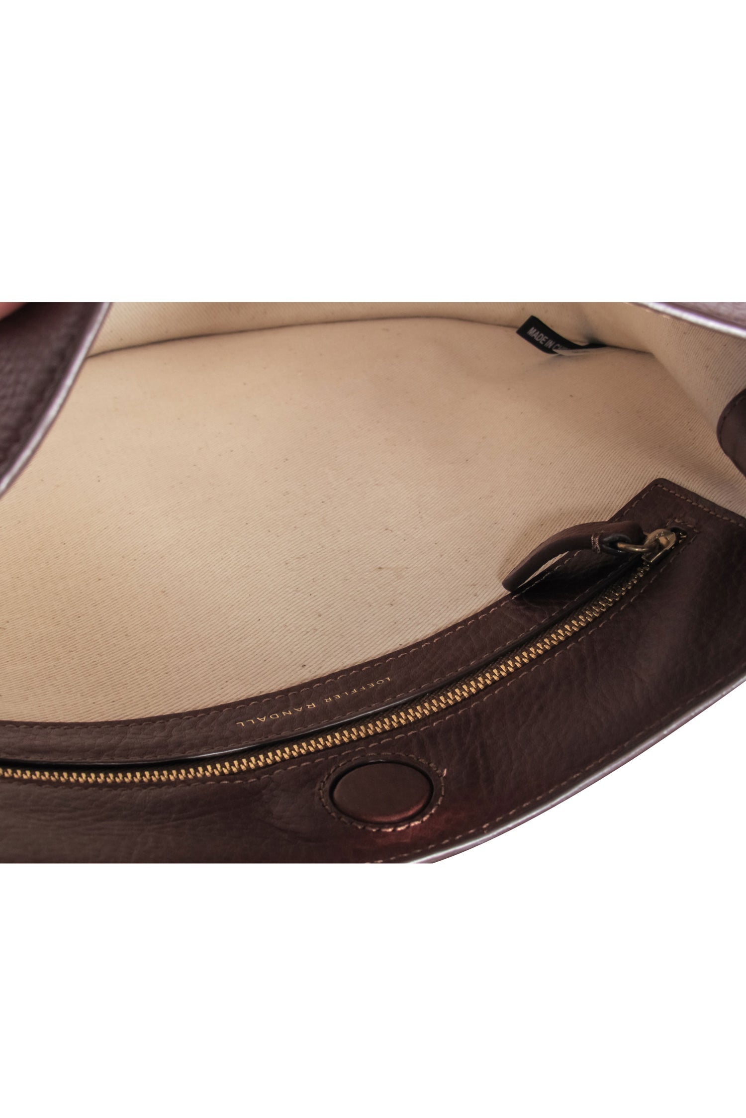 Loeffler Randall Brown Pebbled Leather Saddle-Style Crossbody - Western Chic!