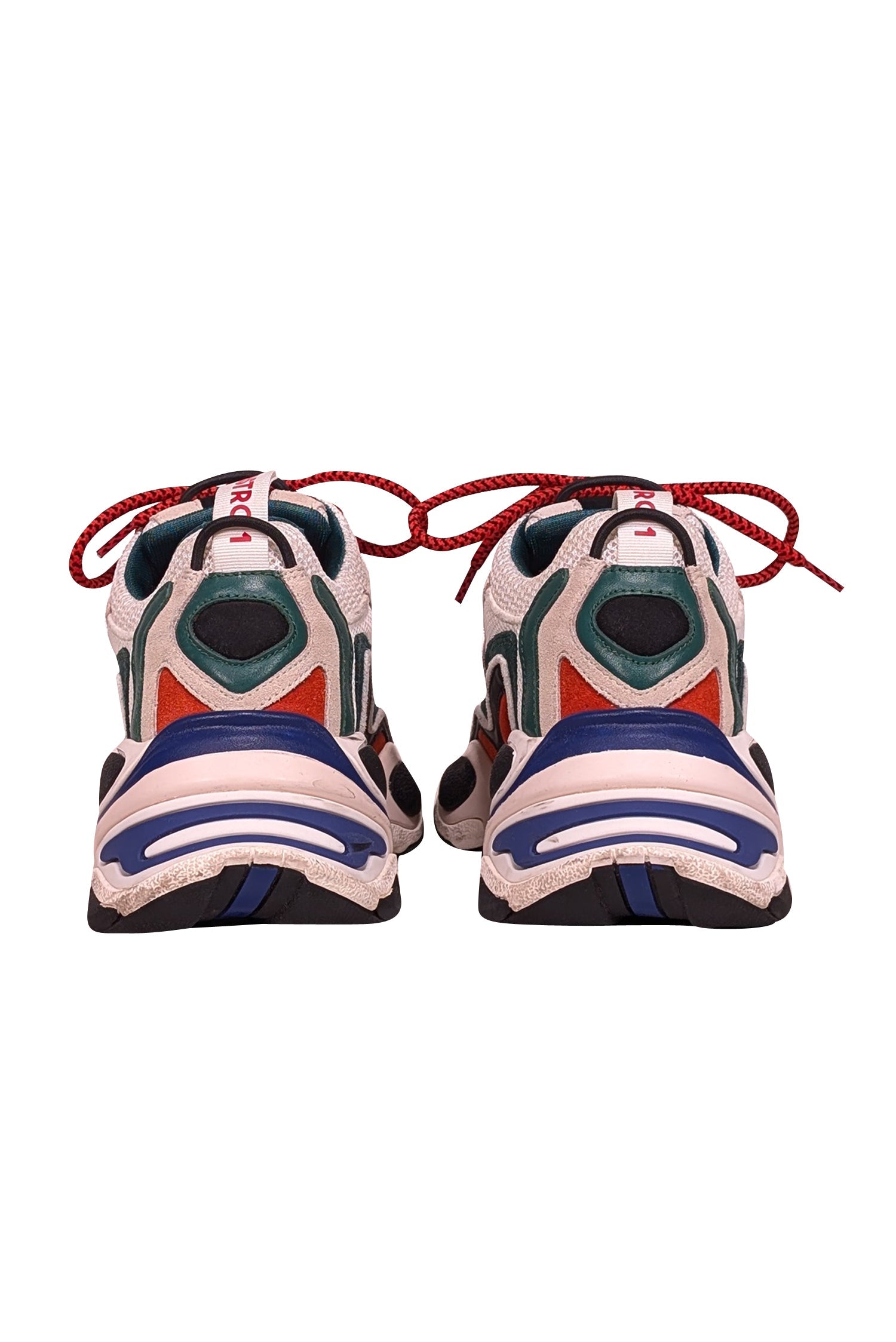 Sandro 'Astro' Green, White & Red Chunky Sneakers - Size 5.0