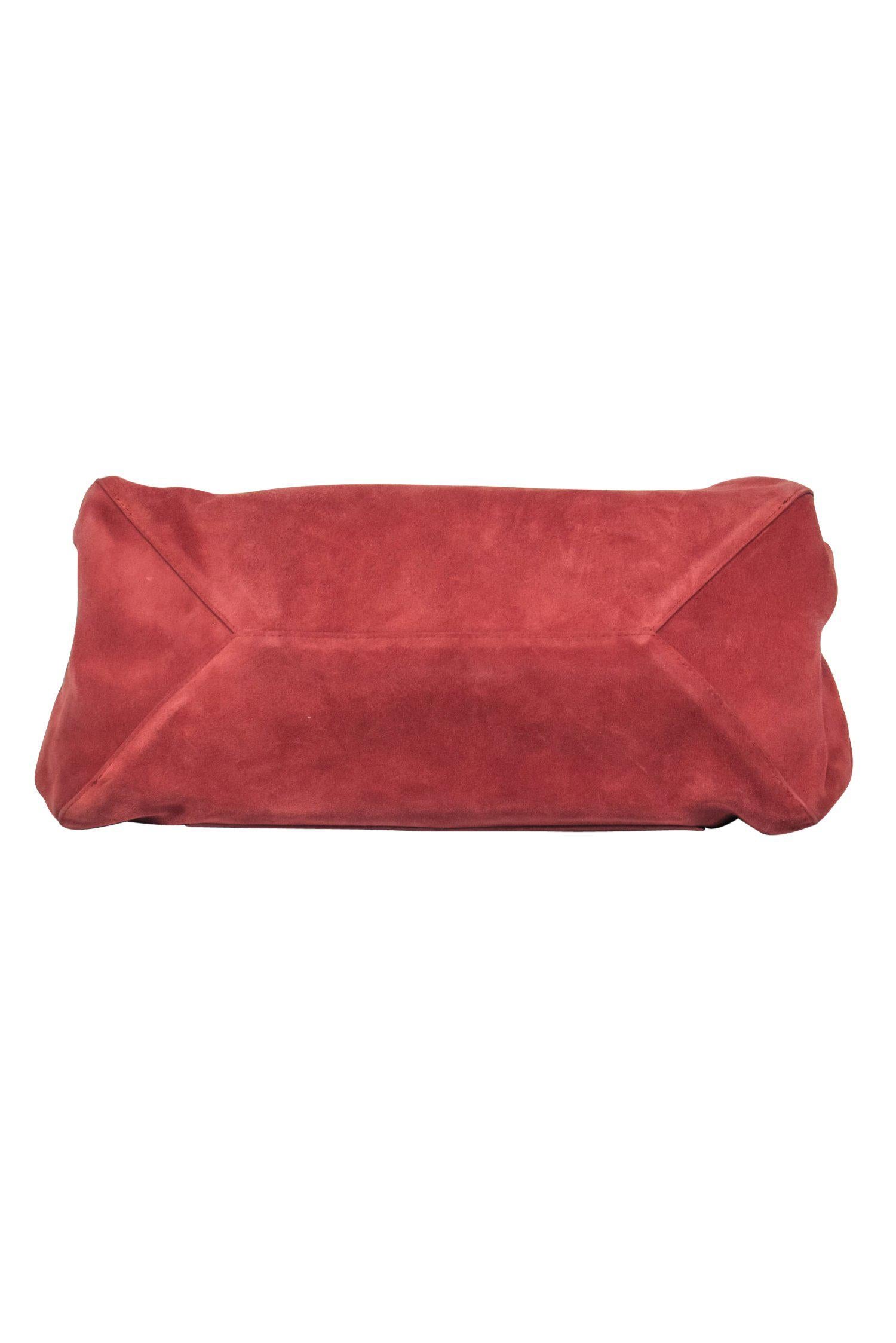 Sezane - Irresistible Rose Pink Suede Carryall Handbag