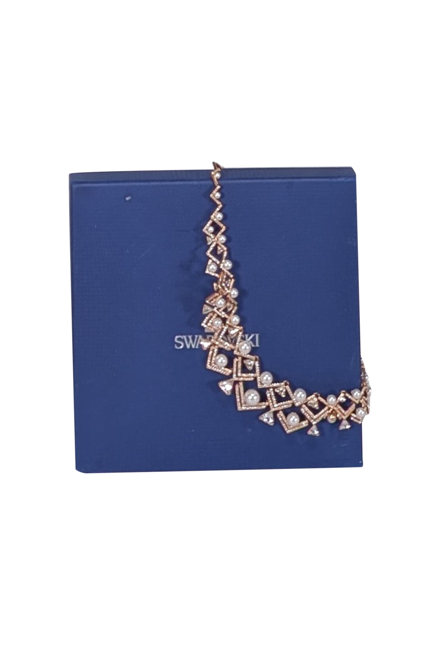 Swarovski Rose Gold, Crystal & Pearl Glam Necklace