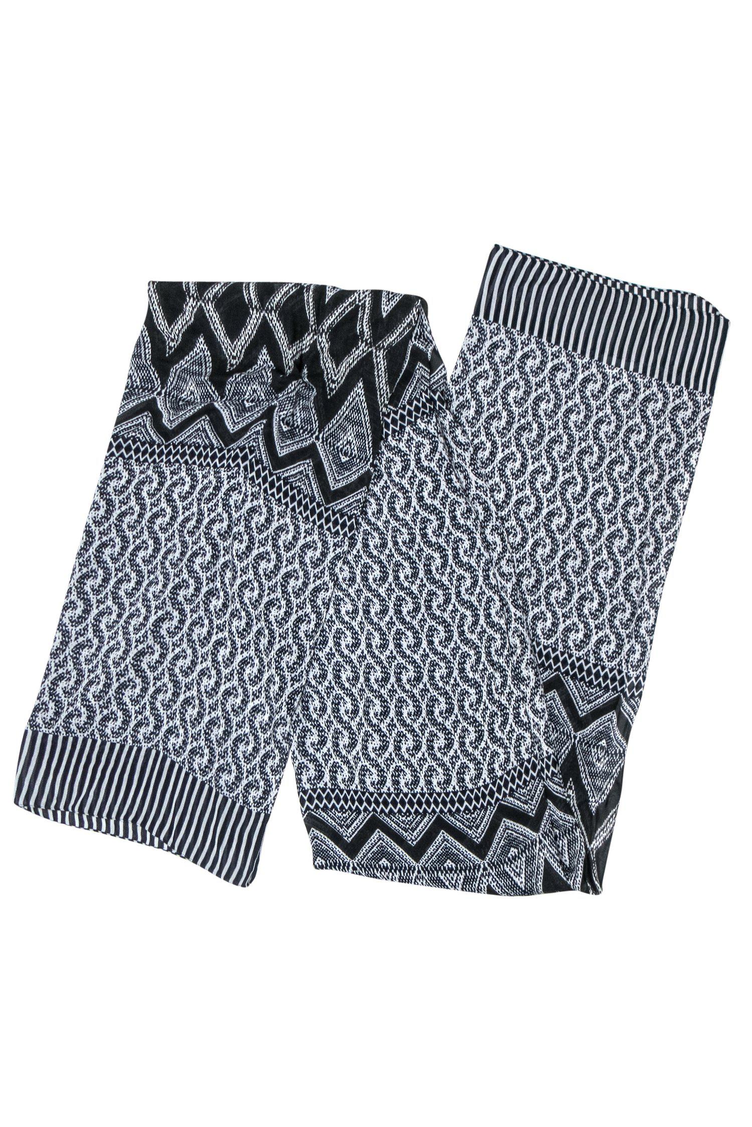 St. John's Stunning Black & White Printed Scarf