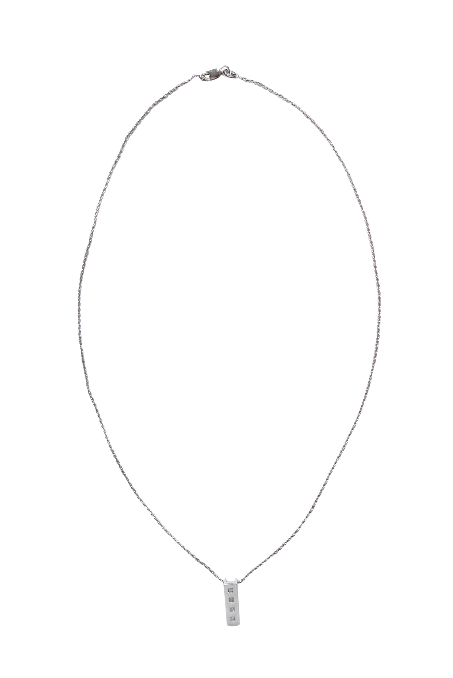Glamorous 14k White Gold Necklace & Earring Set