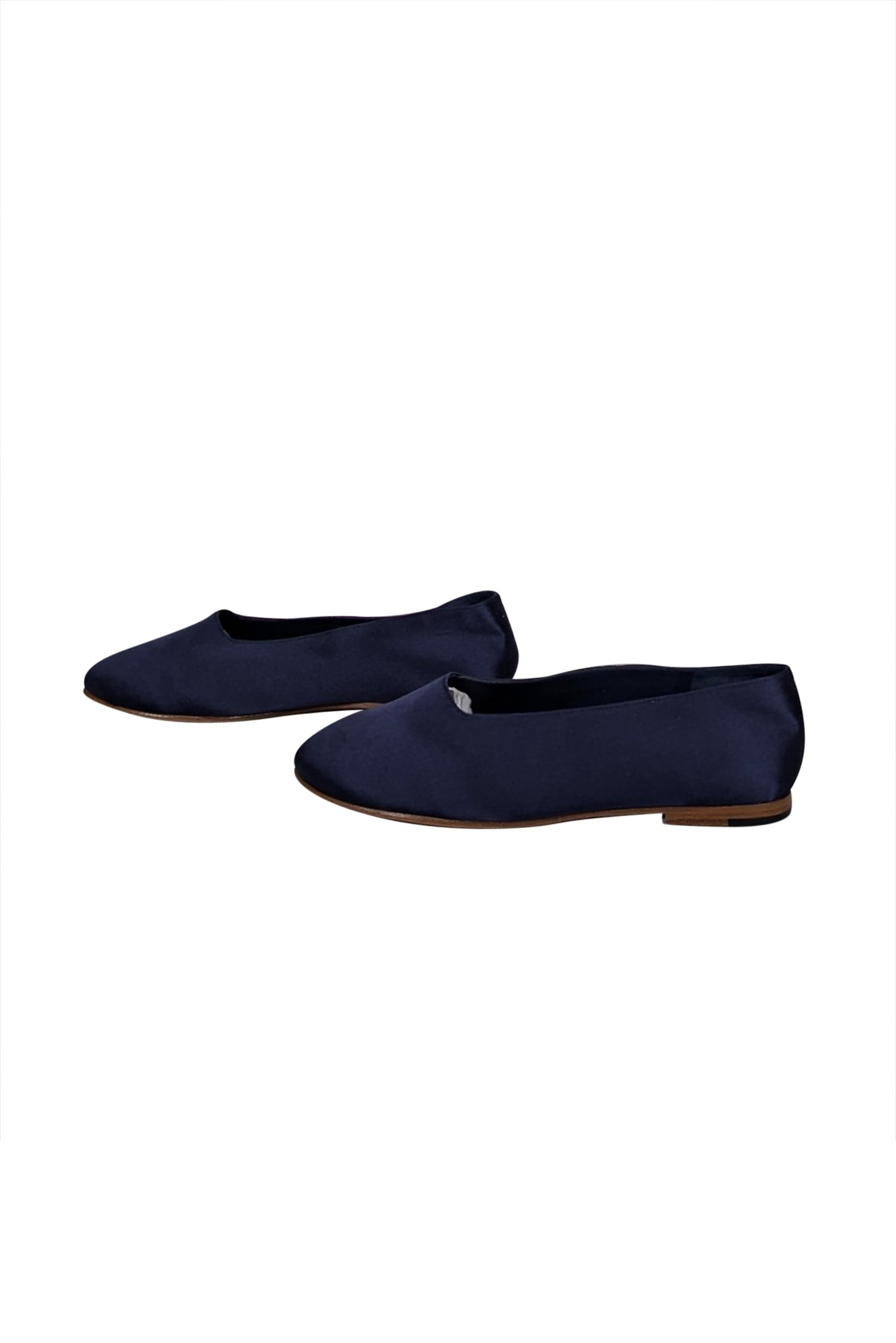 Vince Navy Satin Flats - Size 7.5 - Timeless Office Elegance