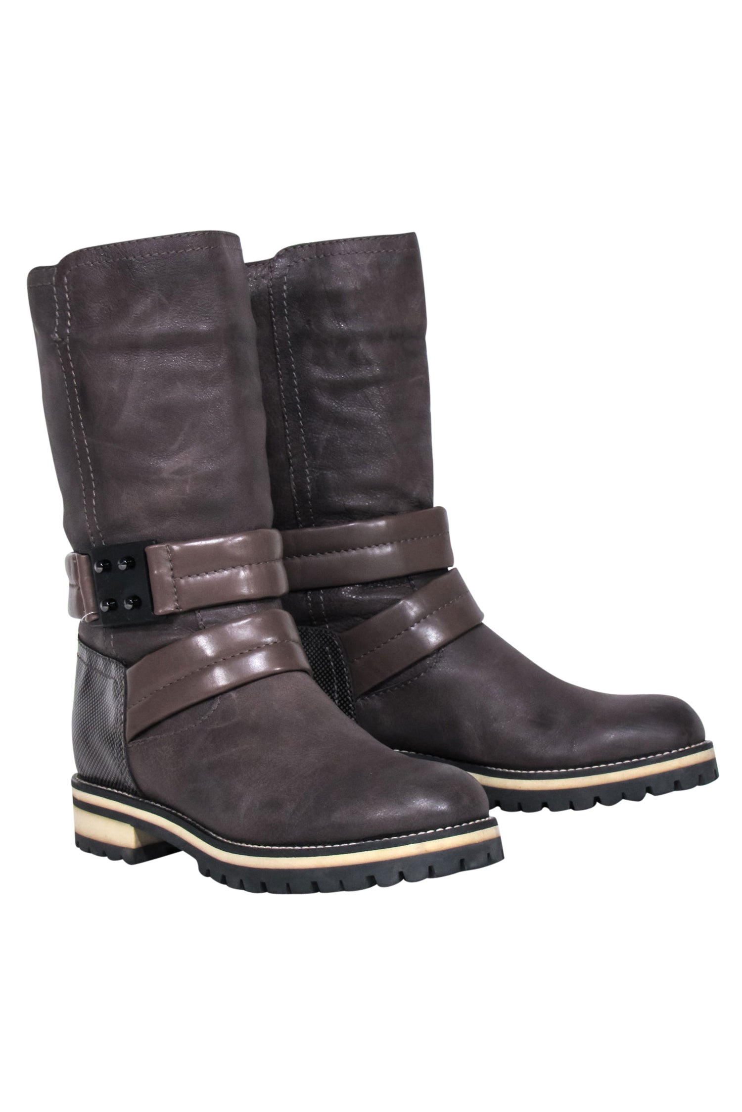 Aquatalia Brown Leather Ankle - Strap Short Boots: Size 6.5 - Unleash Your Style!