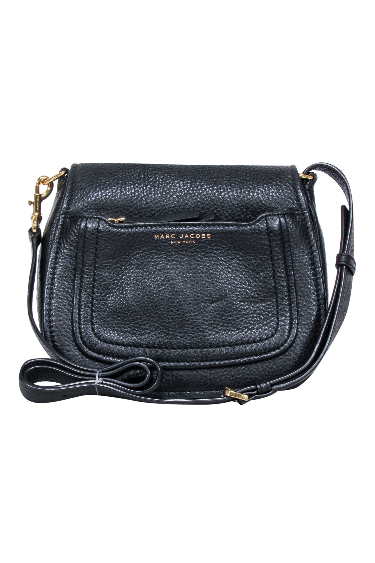 Marc Jacobs Rocker Chic Black Pebbled Leather Crossbody Bag