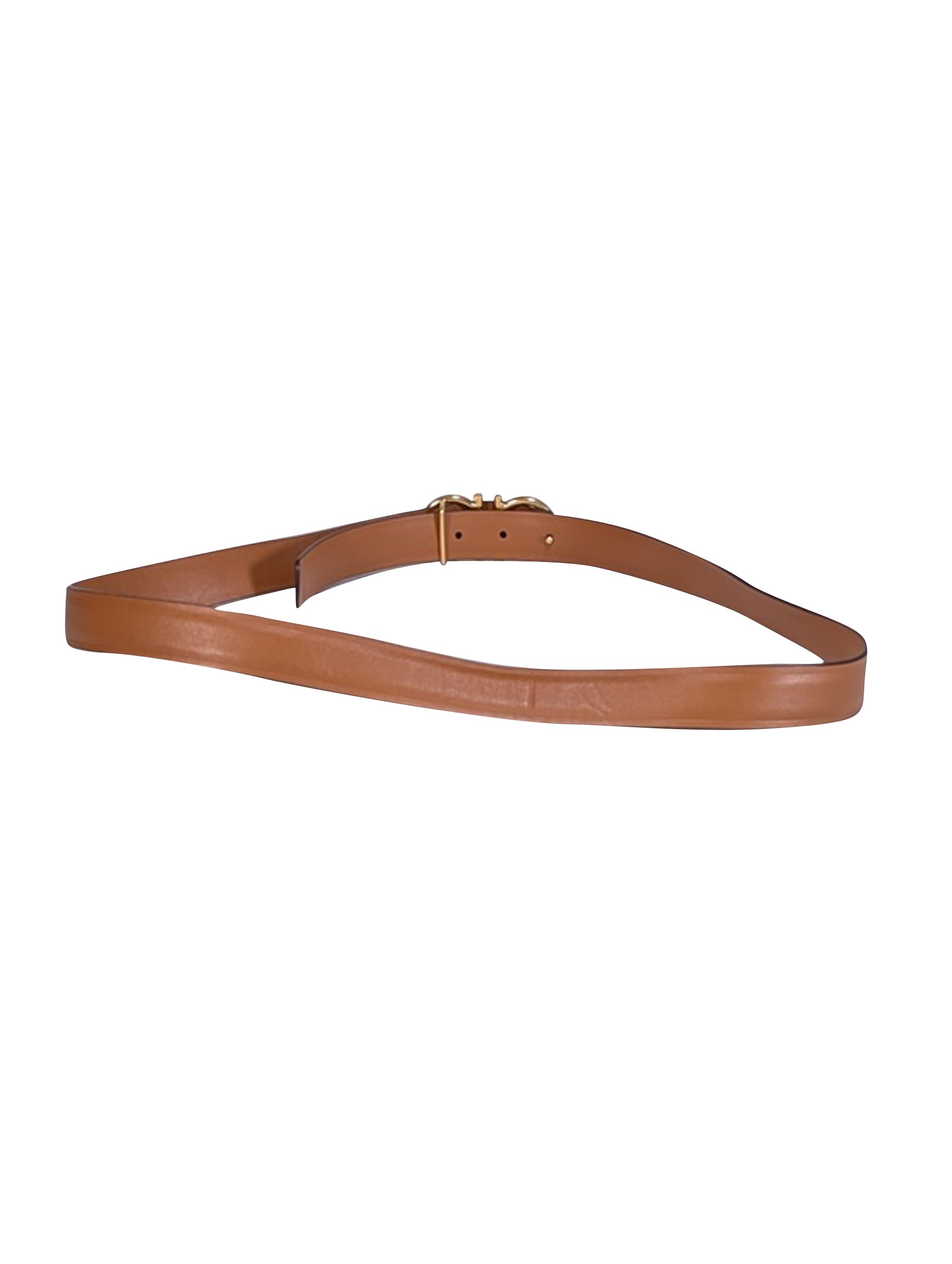 Ferragamo Tan Leather Logo Belt - Size M: A Touch of Luxury