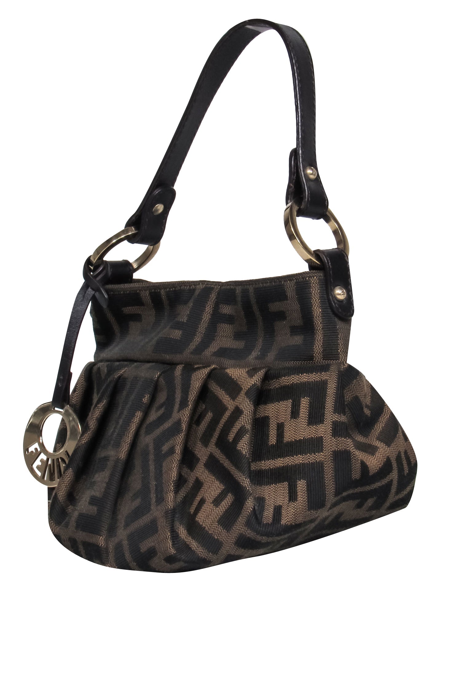 Fendi - Charming Zucca Brown Logo Mini Bucket Bag