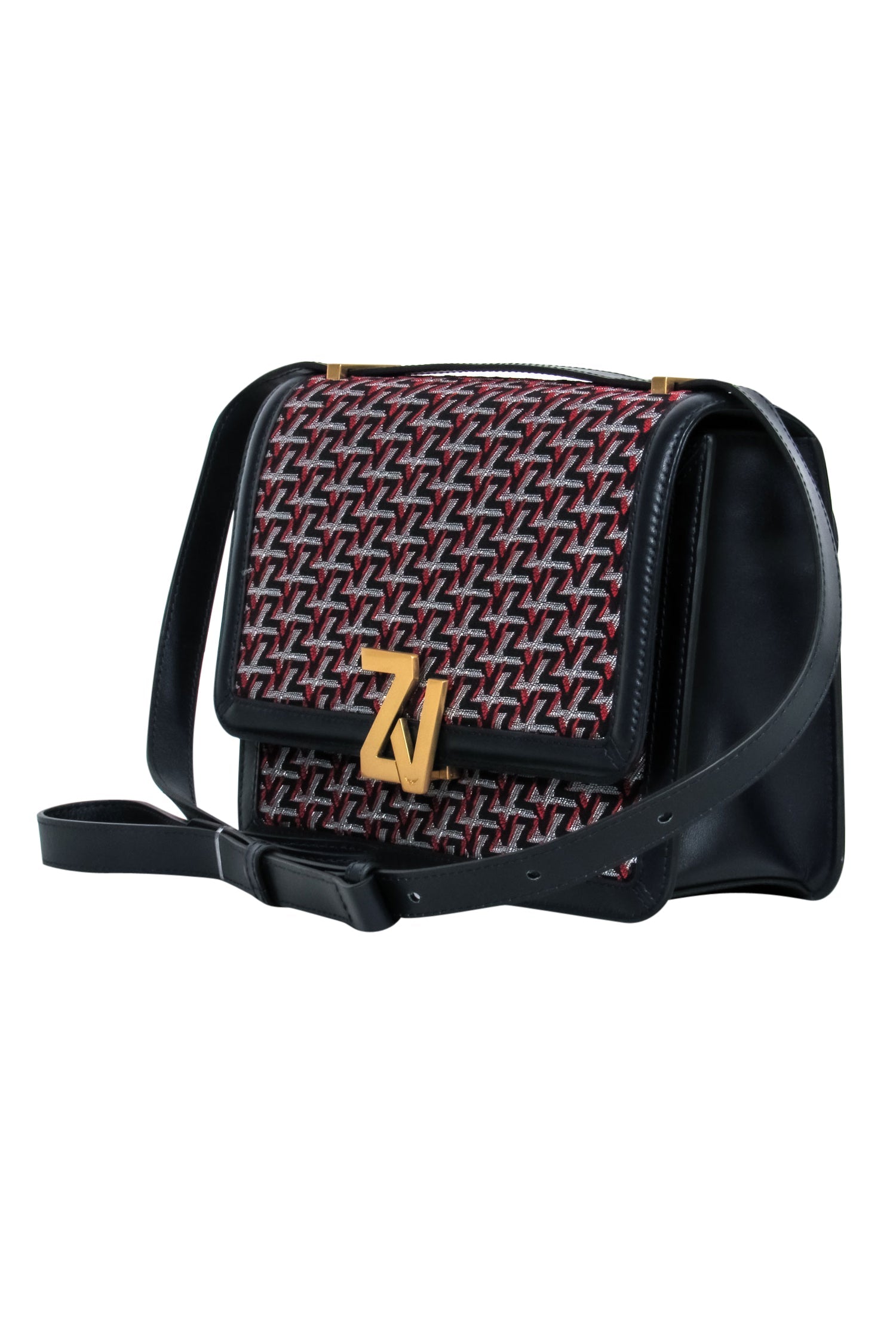 Zadig & Voltaire - Navy Smooth Leather Square Logo-Embroidered Crossbody Bag