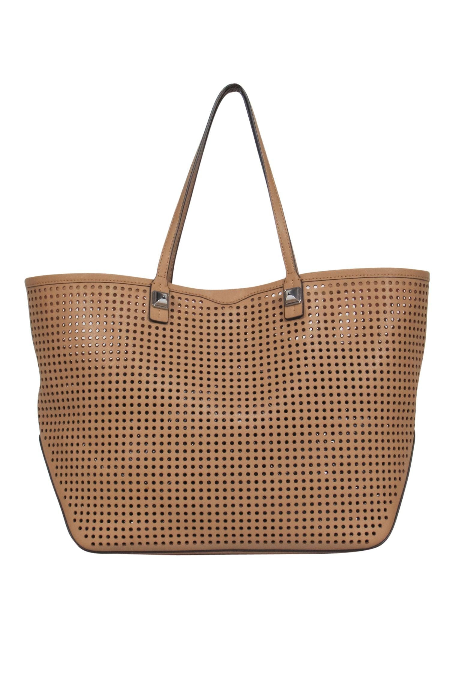 Rebecca Minkoff Tan Laser - Holed Tote Bag: Perfect for Summer!