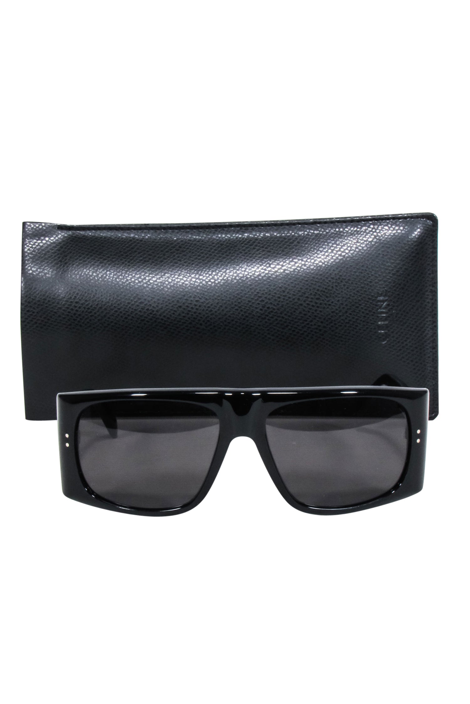 Celine's Stunning Black Rectangular Oversized Sunglasses