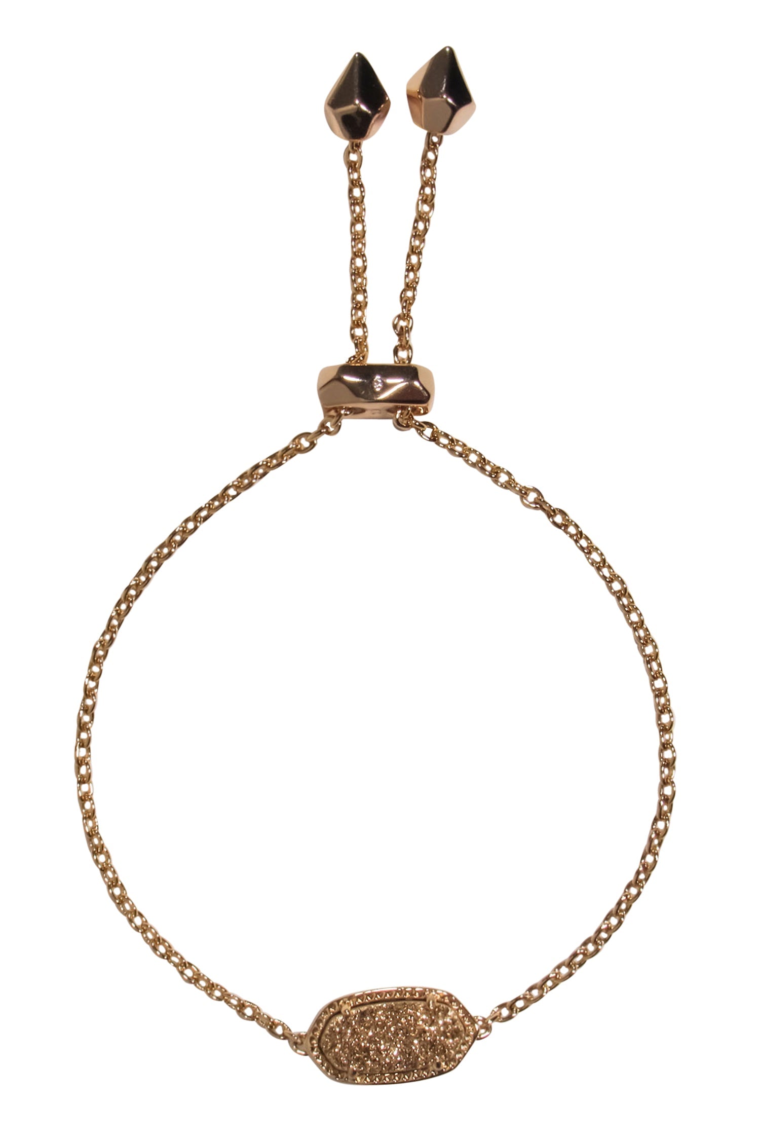 Kendra Scott - Rose Gold Adjustable 'Elaina' Chain Bracelet with Sparkling Stone