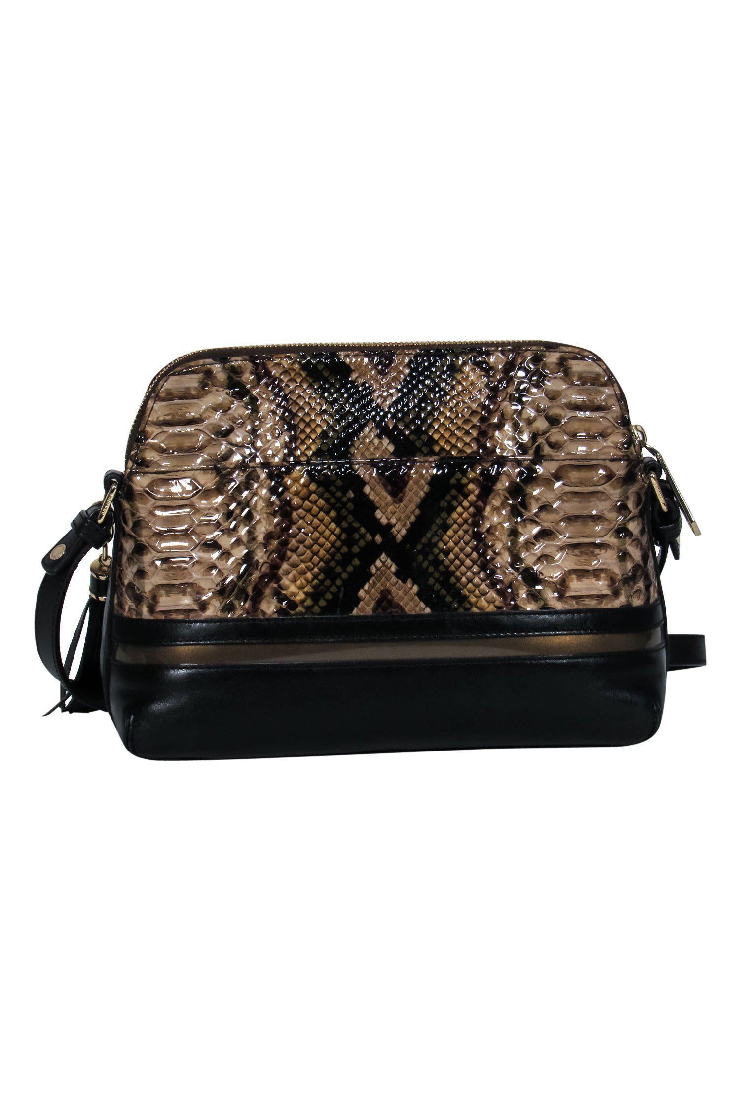 Brahmin - Stunning Brown & Black Snakeskin Crossbody Bag