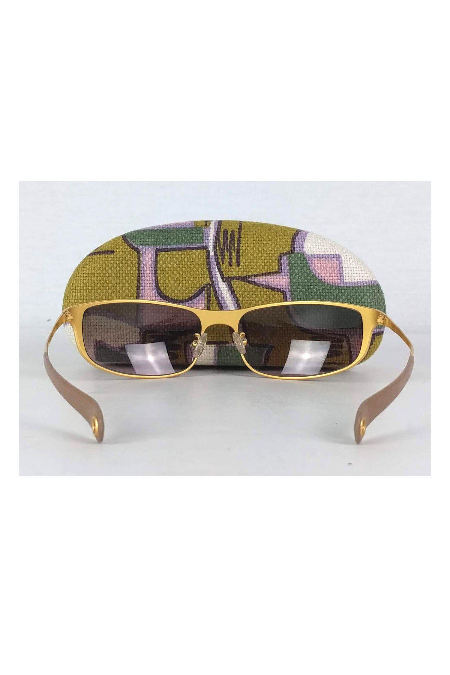 Marni - Stunning Gold Rectangular Frame Sunglasses